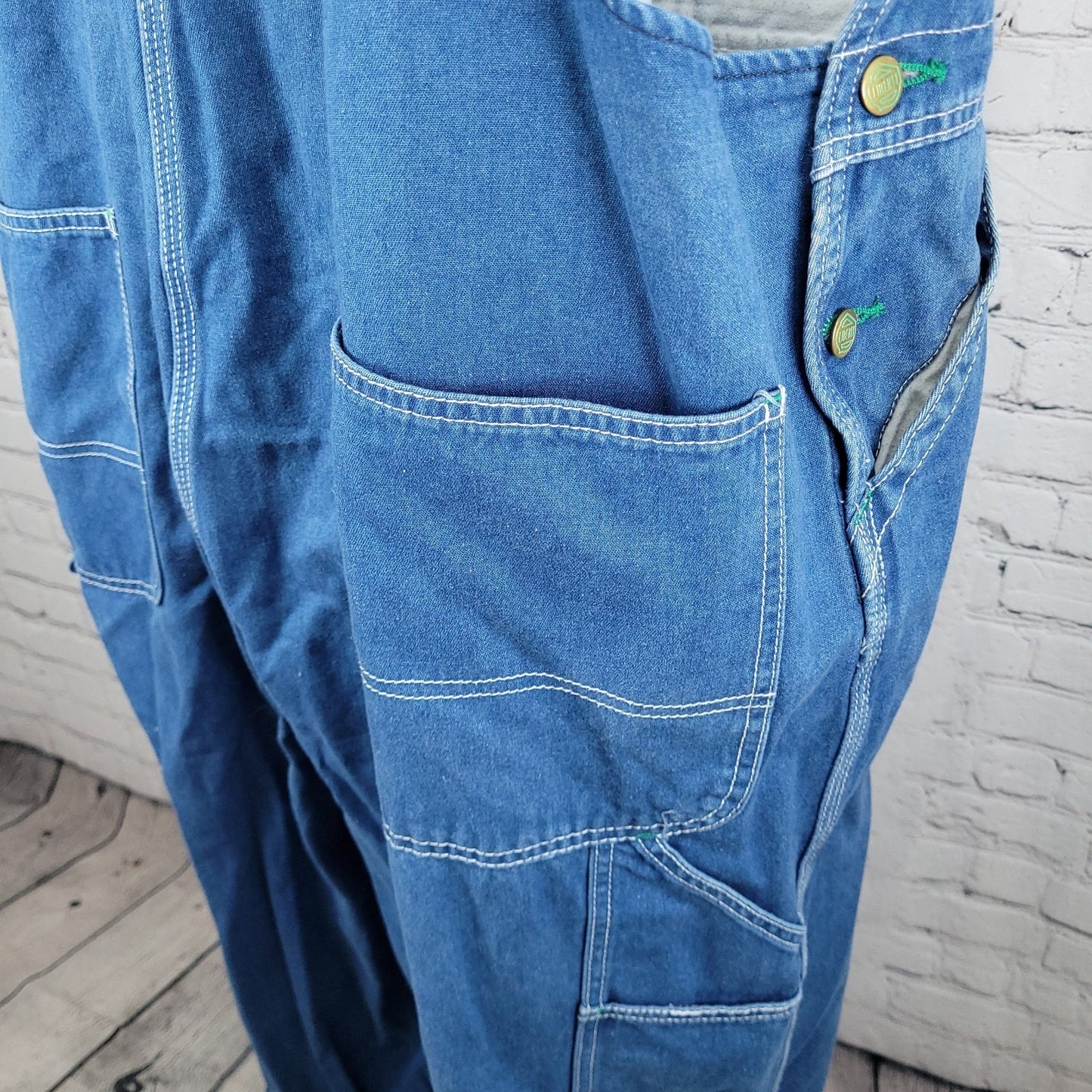 Liberty Blue Denim 100% Cotton Workwear Bib Carpenter Overalls 48x32 (48x29)