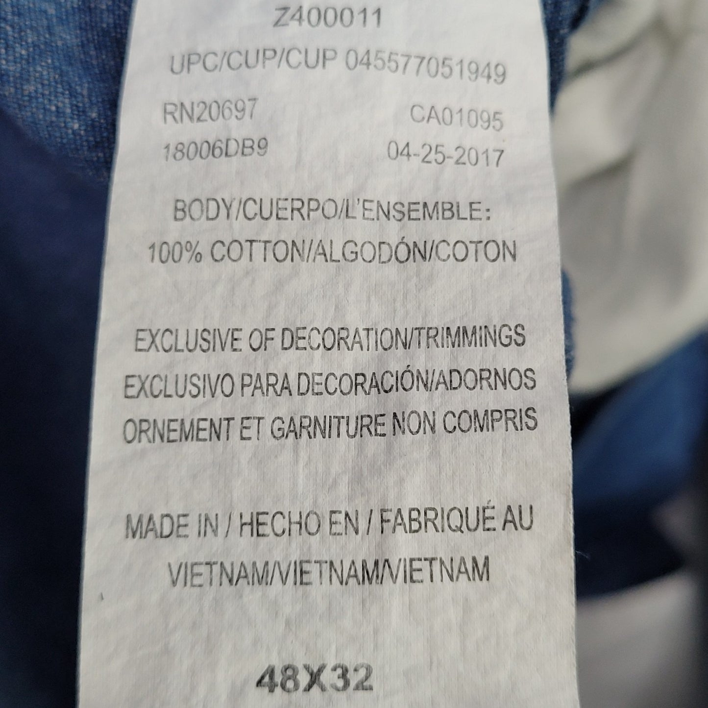 Liberty Blue Denim 100% Cotton Workwear Bib Carpenter Overalls 48x32 (48x29)