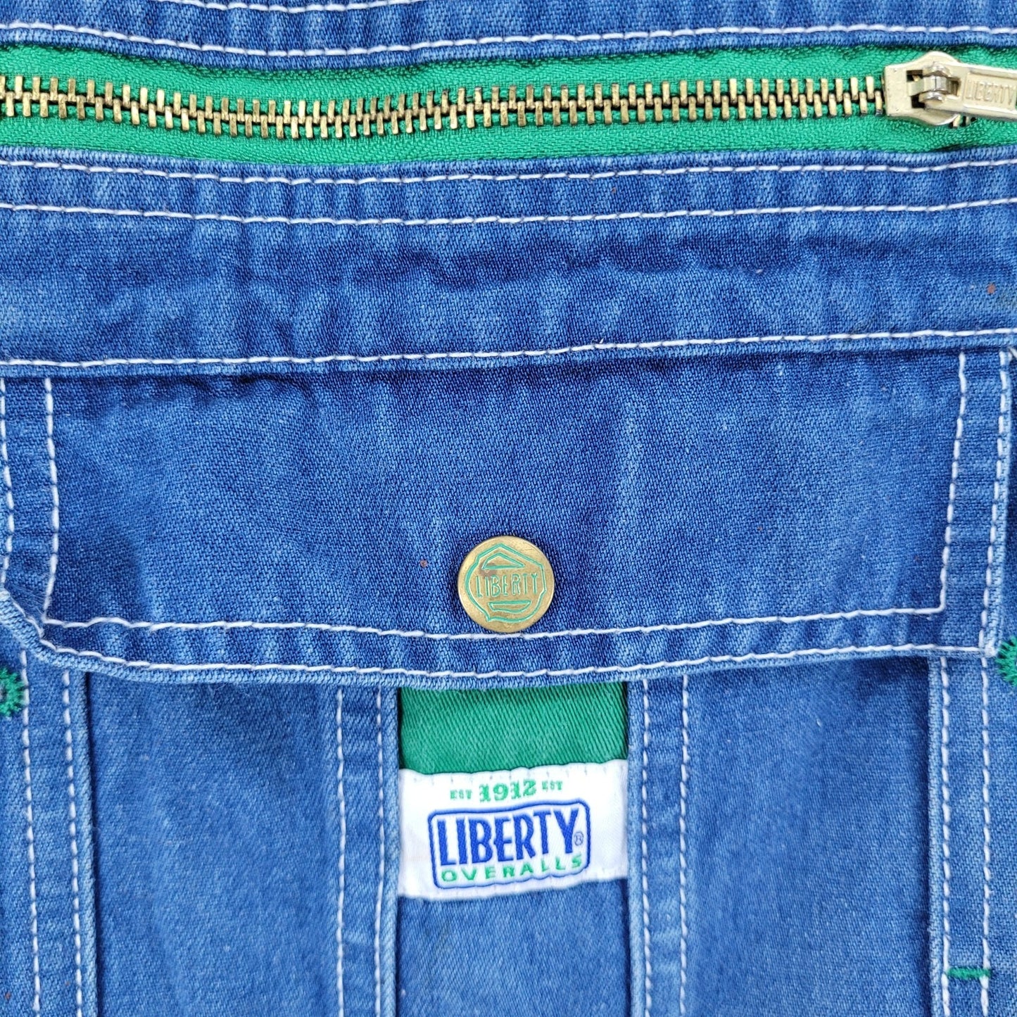 Liberty Blue Denim 100% Cotton Workwear Bib Carpenter Overalls 48x32 (48x29)