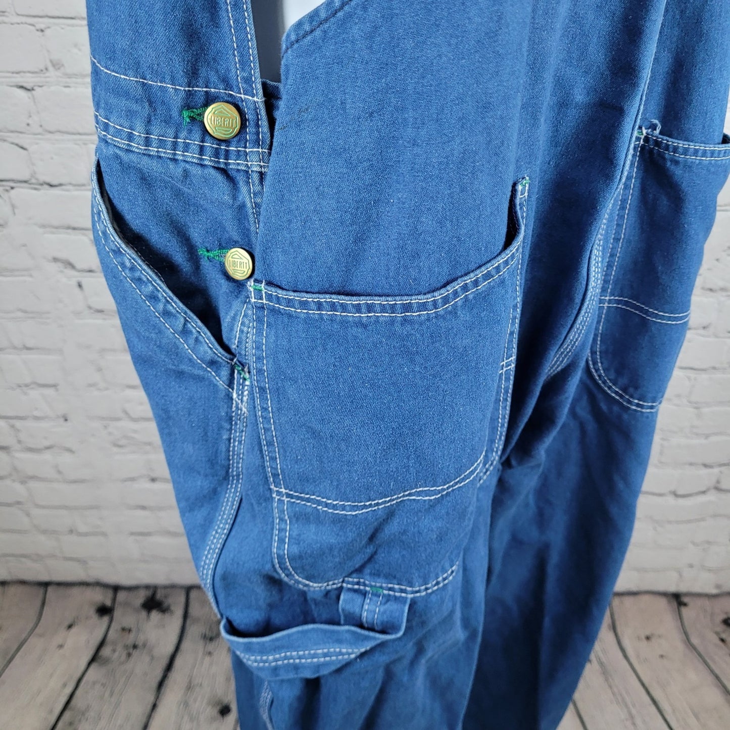 Liberty Blue Denim 100% Cotton Workwear Bib Carpenter Overalls 48x32 (48x29)