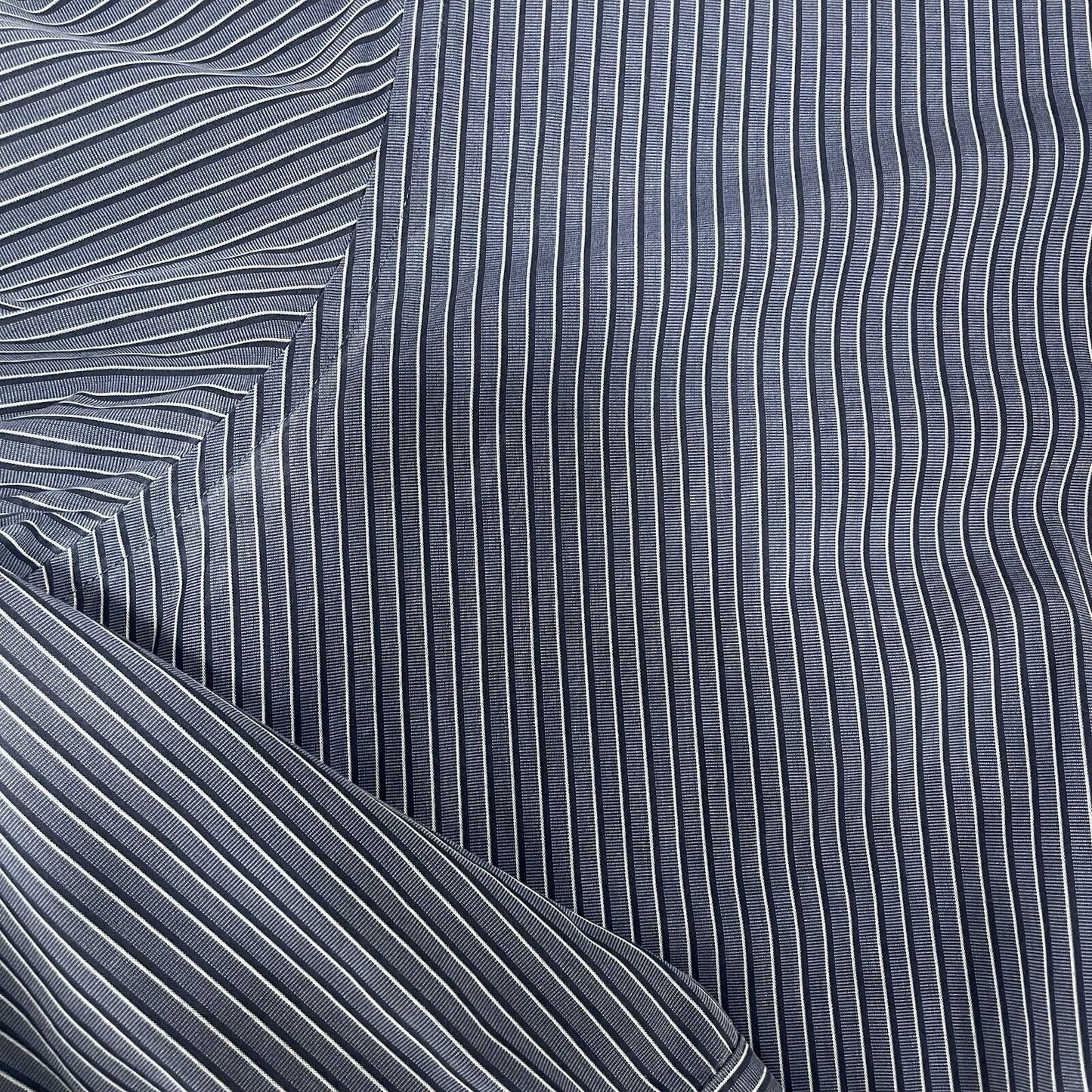 Joseph Jos A Bank Blue Striped Button Down Long Sleeve Classic Shirt Size XL