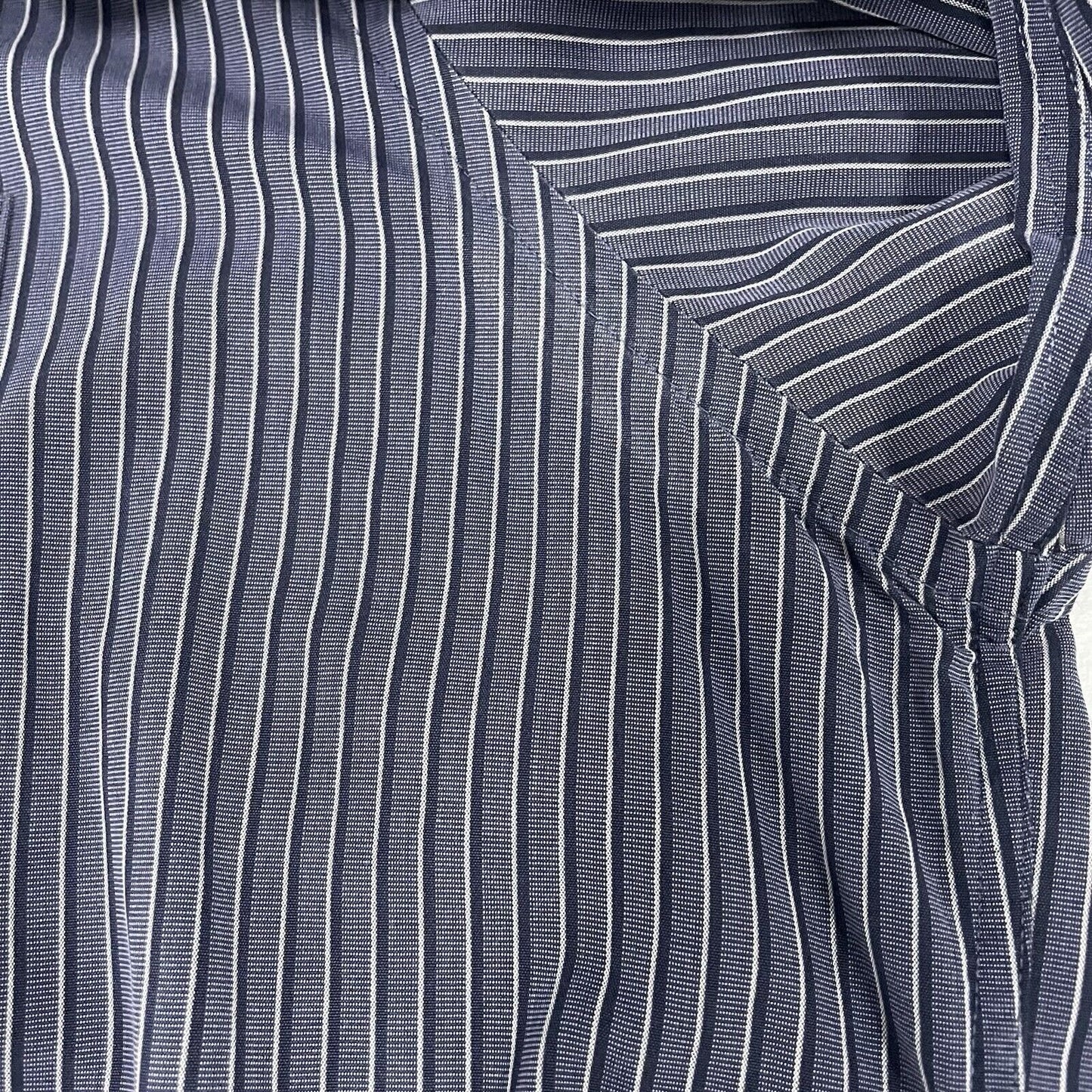 Joseph Jos A Bank Blue Striped Button Down Long Sleeve Classic Shirt Size XL