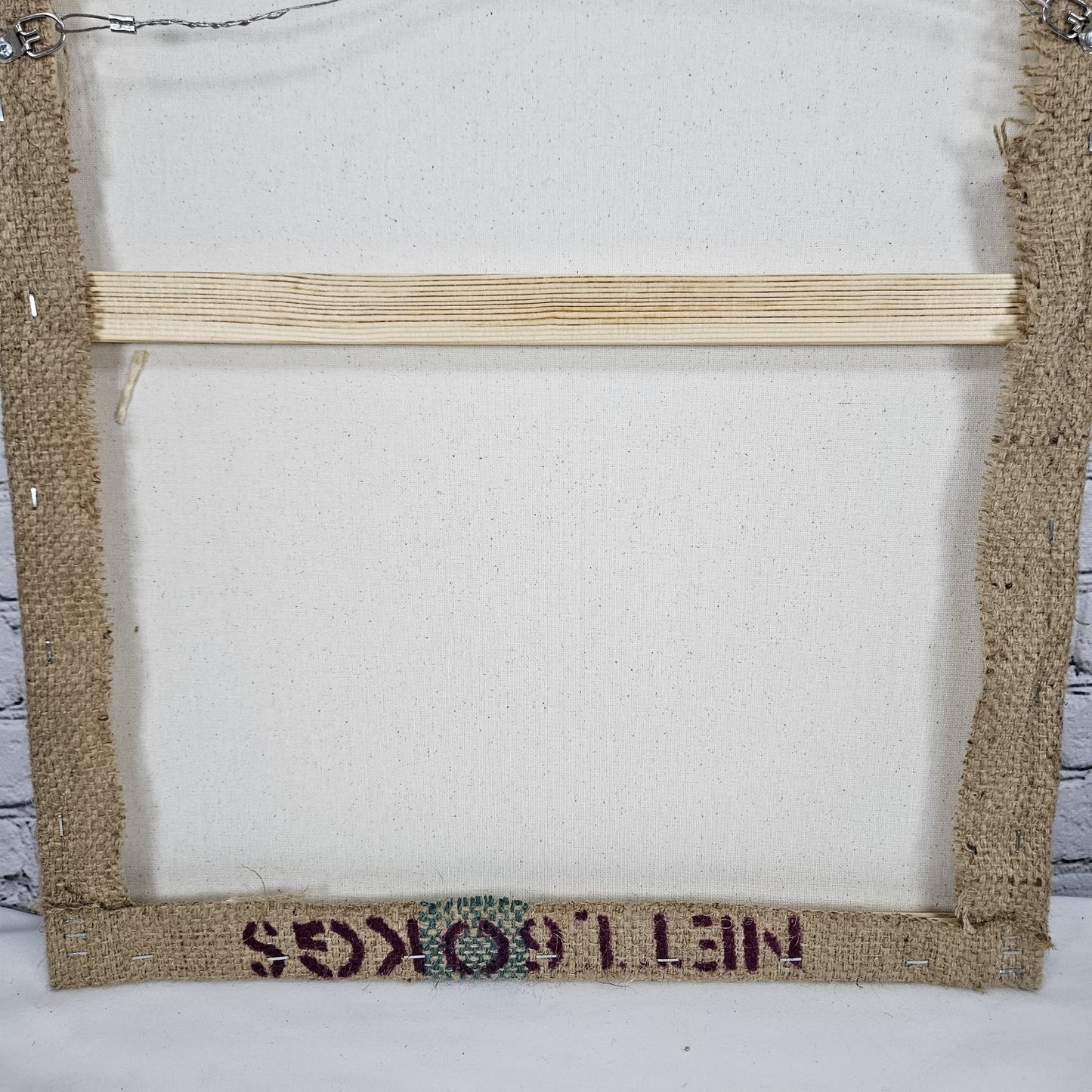 Royal Coffee Authentic Burlap Sack Wrapped Canvas Wood Framed Art 24x18