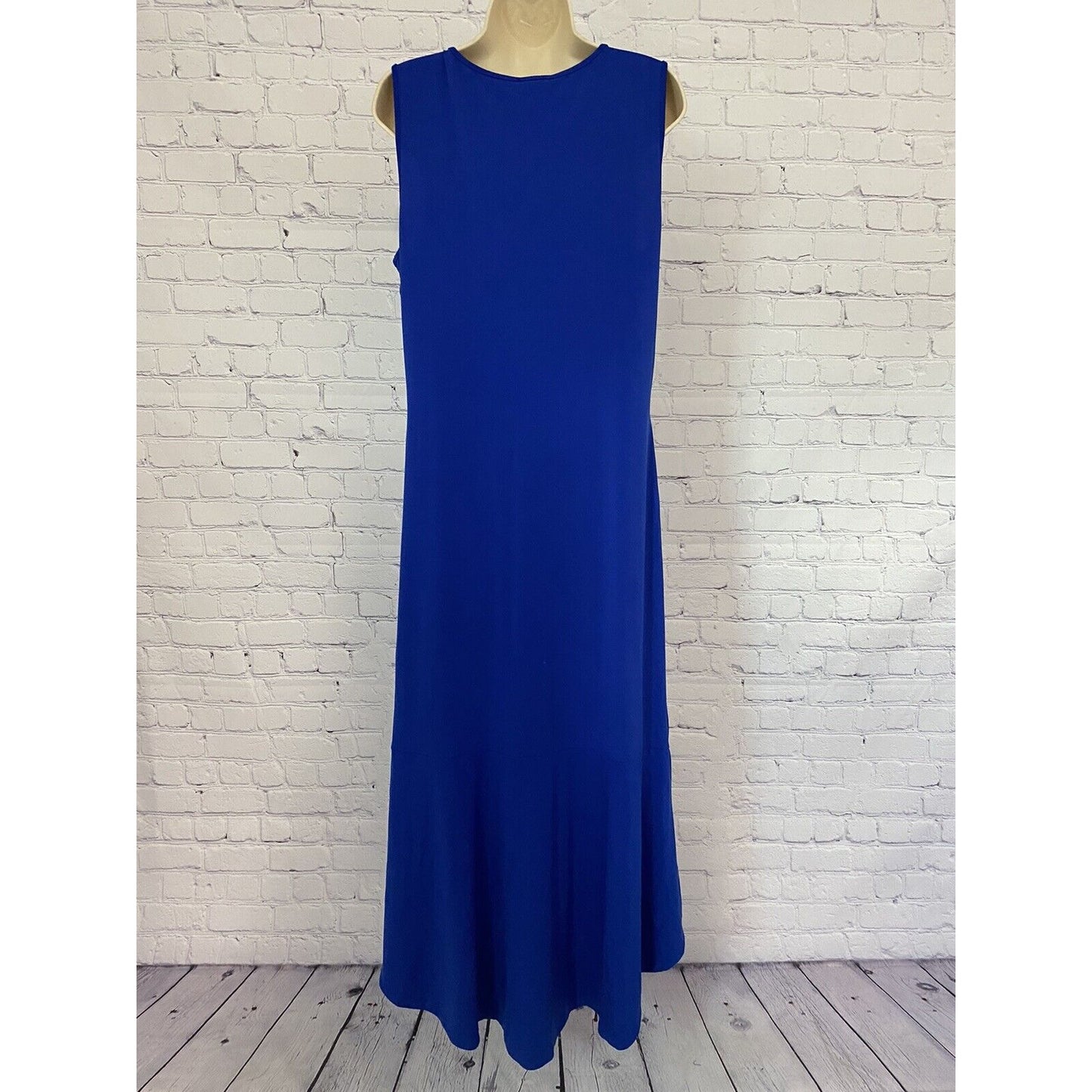 NWT Thalia Sodi April Fashion Hi-Low Blue Layered Keyhole Neckline Long Dress M
