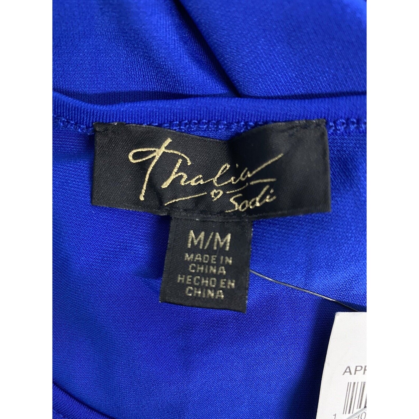 NWT Thalia Sodi April Fashion Hi-Low Blue Layered Keyhole Neckline Long Dress M