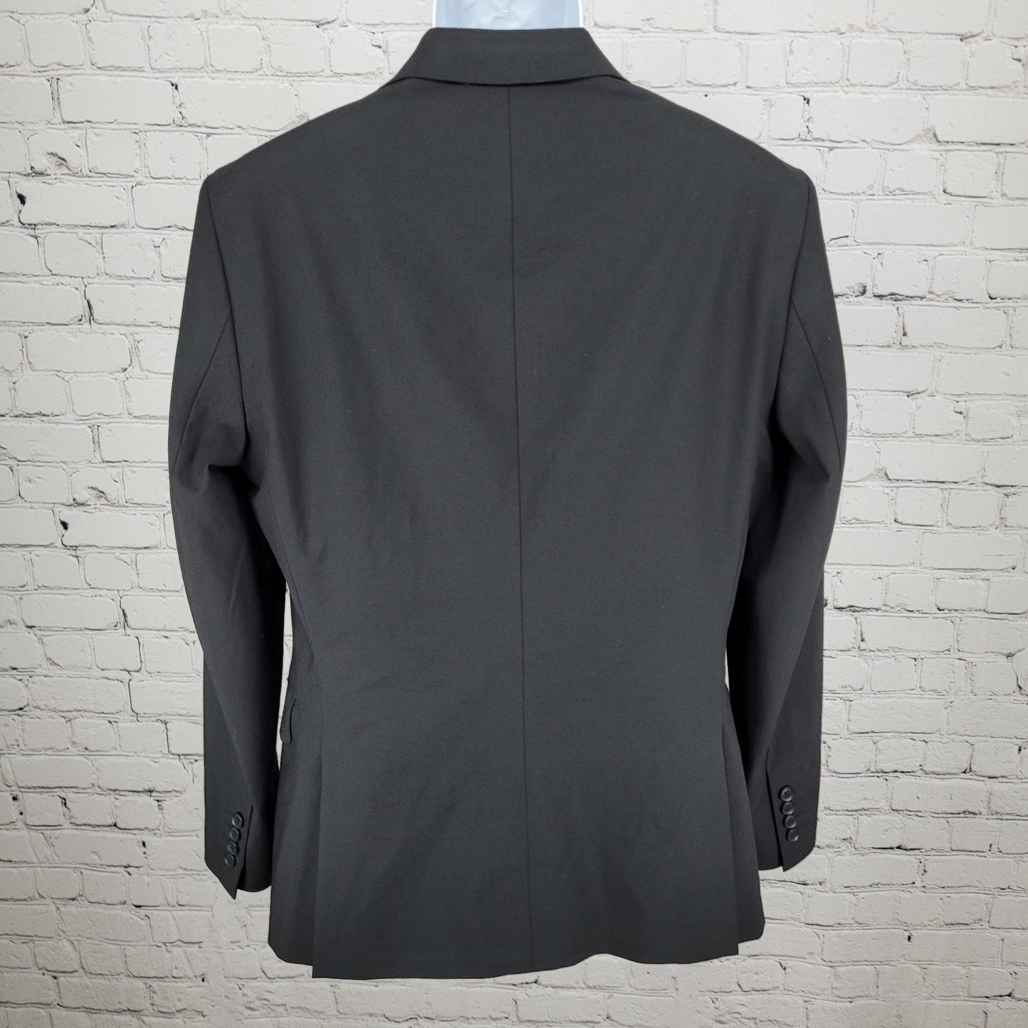 J. Ferrar Black Slim Fit 2 Button Notch Double Vented Blazer Sport Coat Size 40R