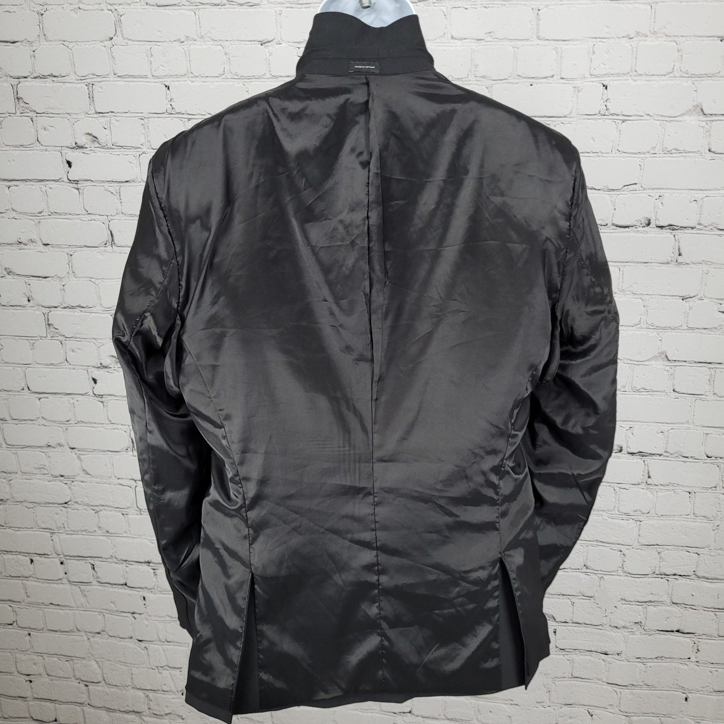 J. Ferrar Black Slim Fit 2 Button Notch Double Vented Blazer Sport Coat Size 40R