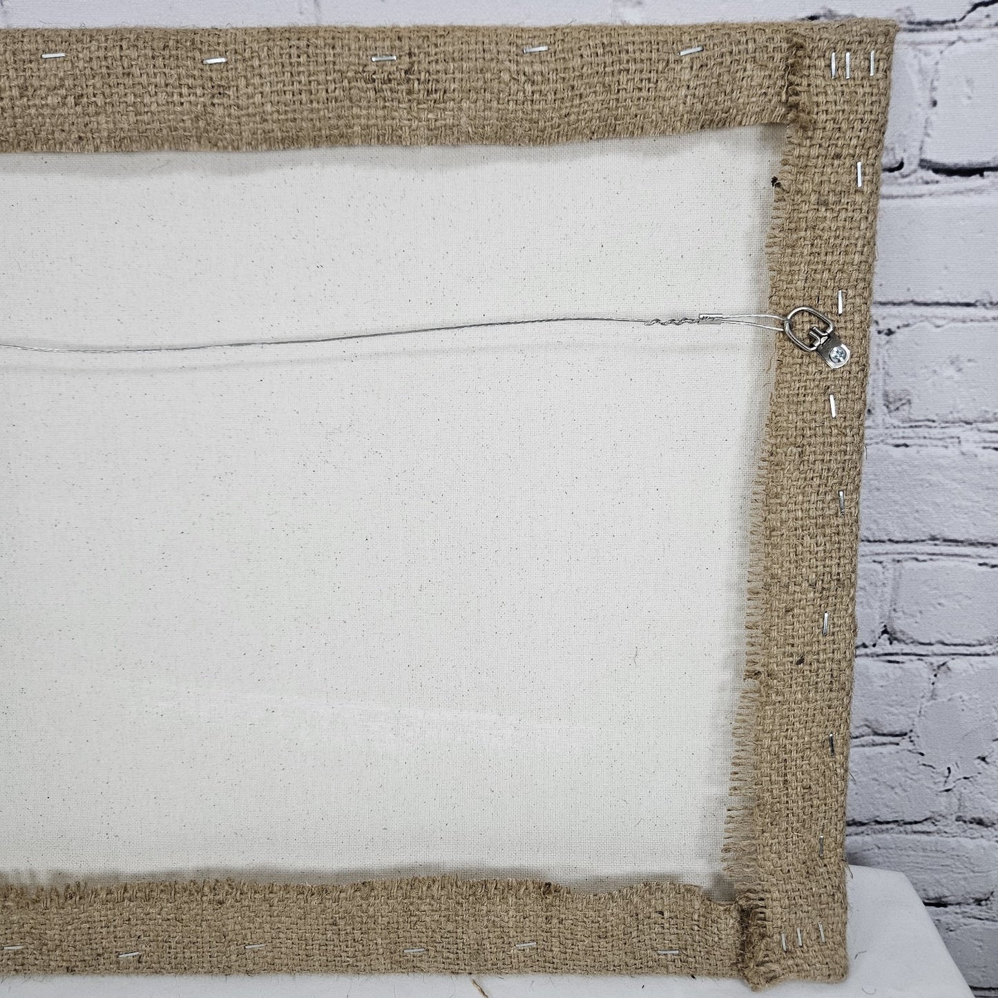 Mutu Batak Coffee Authentic Burlap Sack Wrapped Canvas Wood Framed Art 16x20