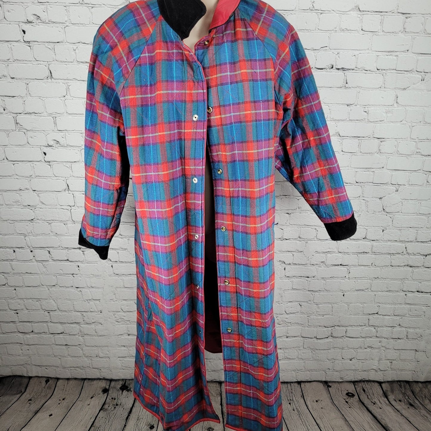 VTG Misty Harbor Red Any Weather Slicker PVC Cotton Lined Rain Coat Size Large L