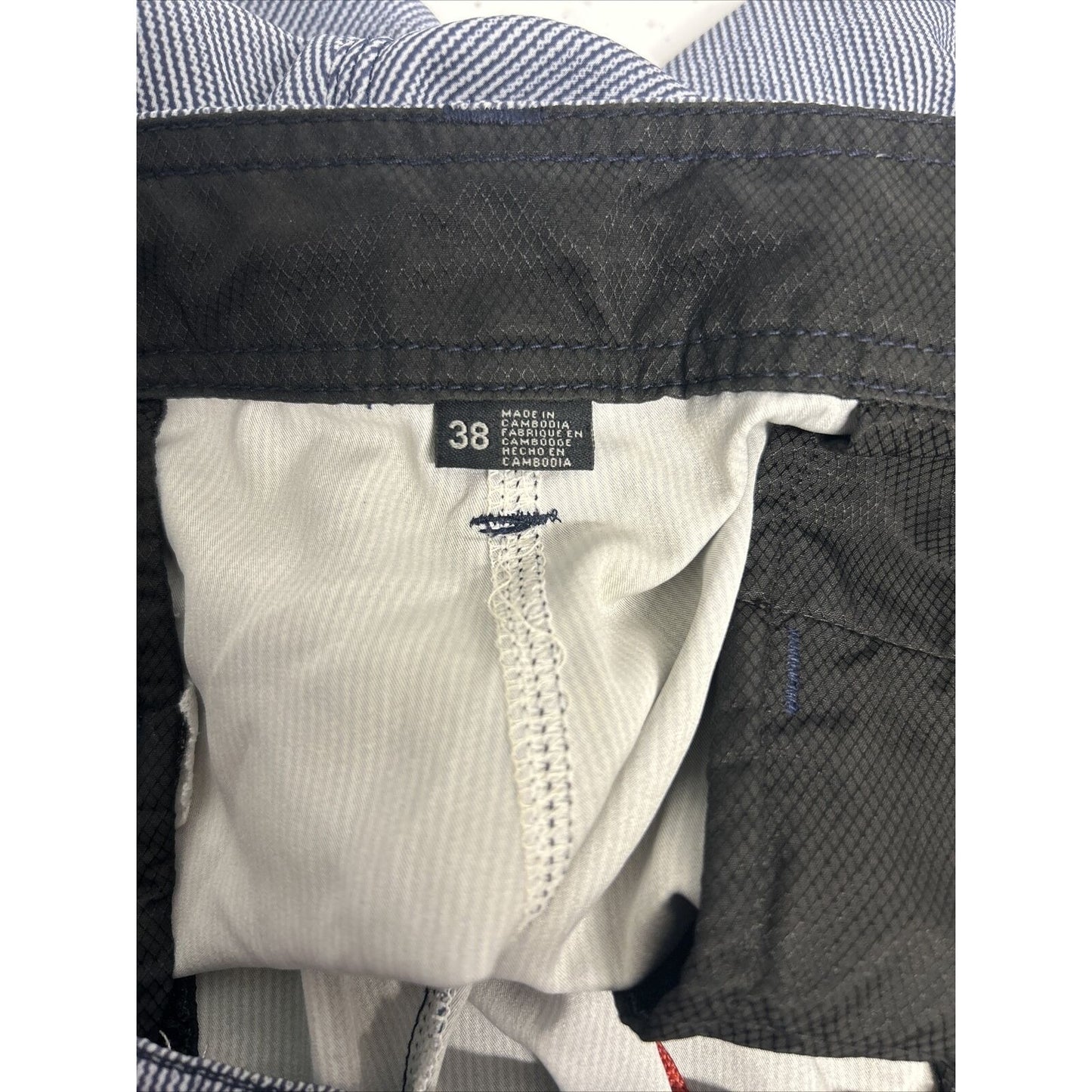 O’Neill Blue White Striped Hybrid Shorts Swimwear Sports Wear Men’s 38 (38 x 10)