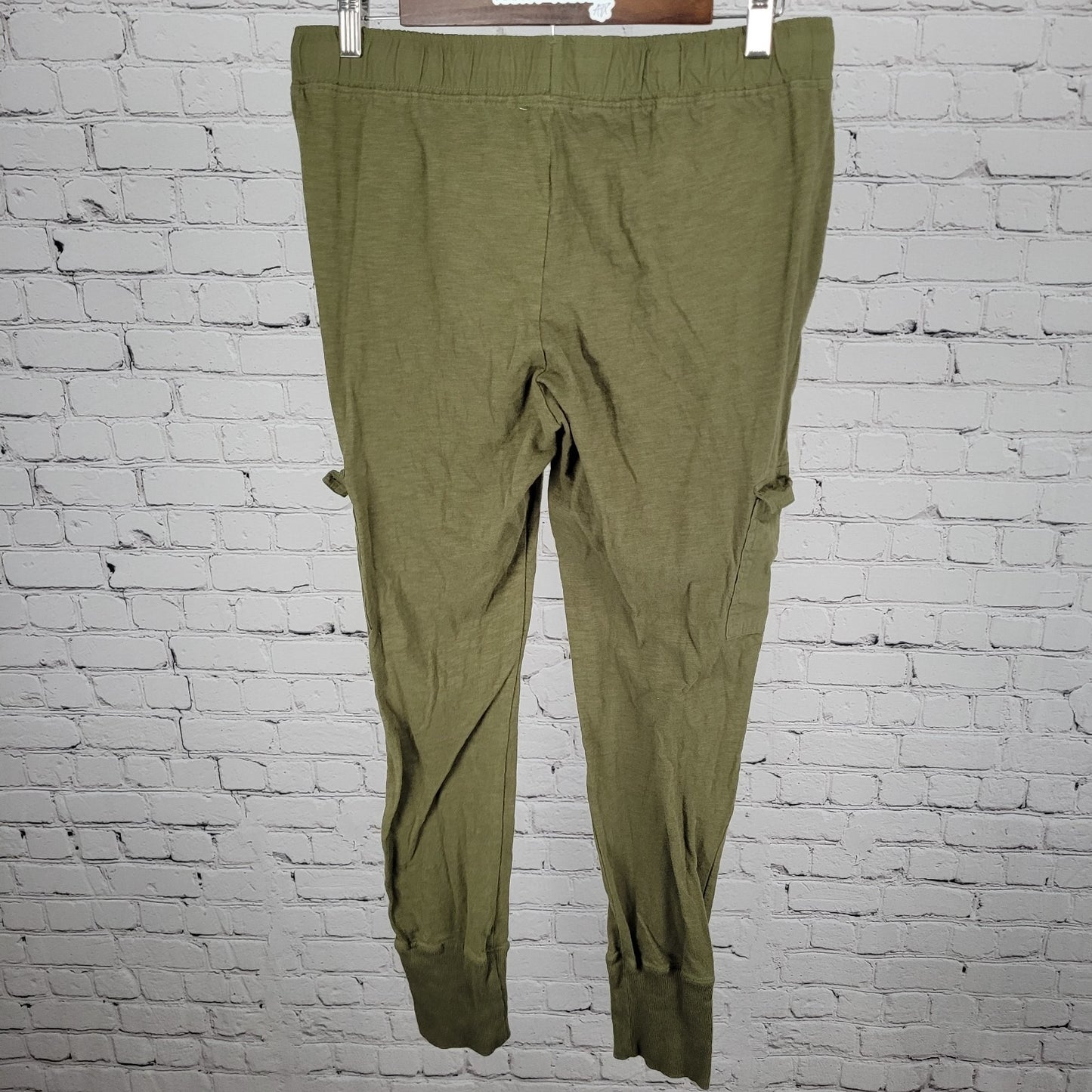 ROXY Green Cotton Drawstring Lightweight Cargo Jogger Pants Size 8 (31x29)