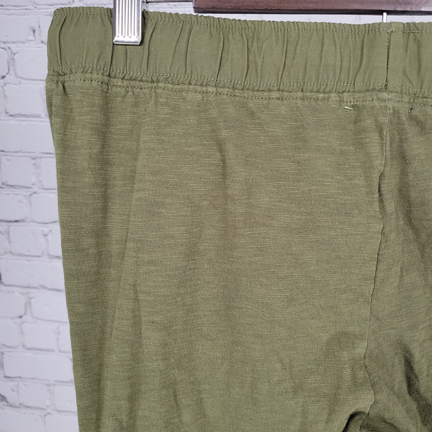 ROXY Green Cotton Drawstring Lightweight Cargo Jogger Pants Size 8 (31x29)
