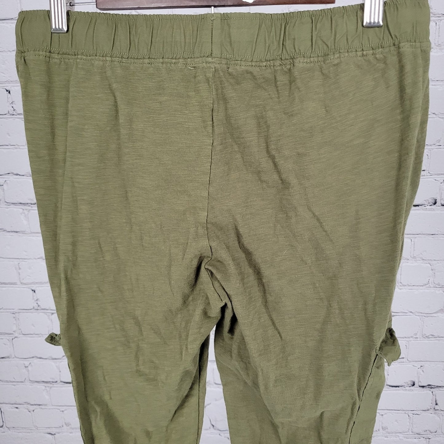 ROXY Green Cotton Drawstring Lightweight Cargo Jogger Pants Size 8 (31x29)