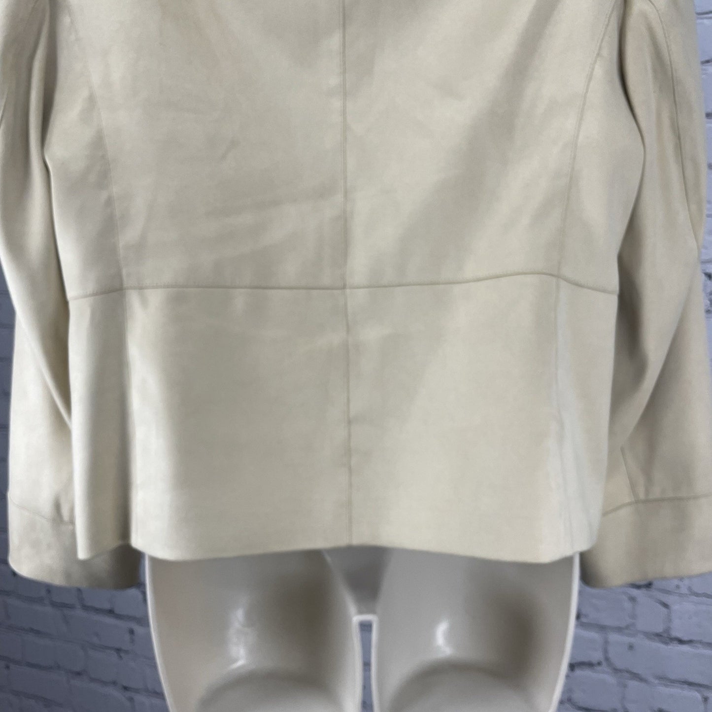 Talbots Beige Soft Zipped Collared Lined Lightweight Jacket Petite Size 12W