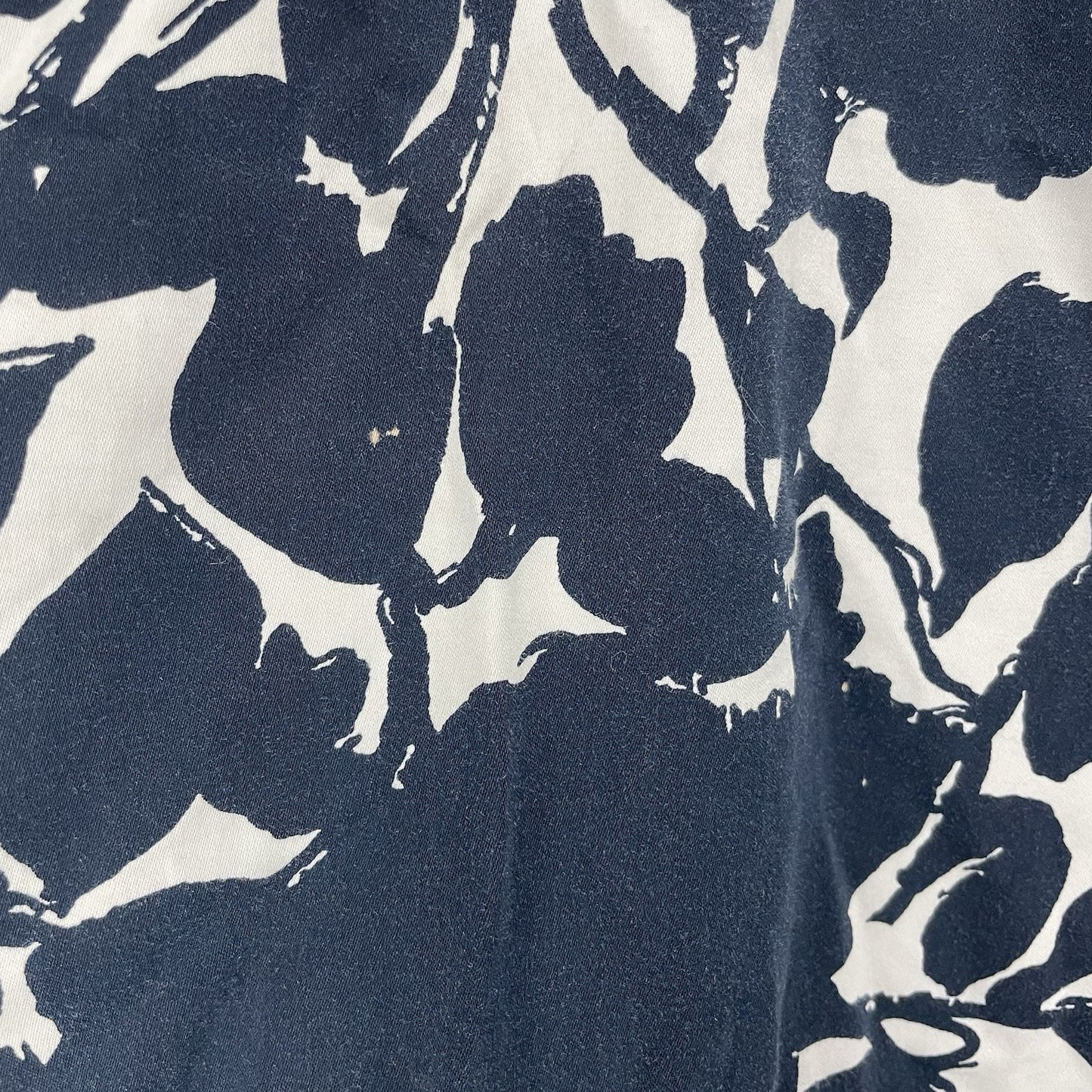 Lafayette 148 Blue White Floral Lightweight Crop Capri Pants Size 16 (38x23.5)