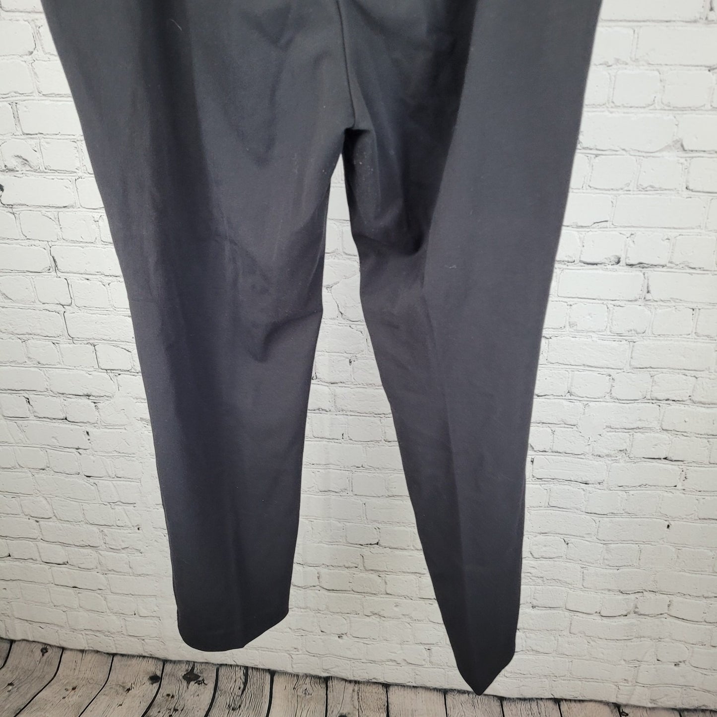 Chico's Black Stretch Mid Rise Side Zip Tapered Dress Pants Size 3 US 16 (36x30)