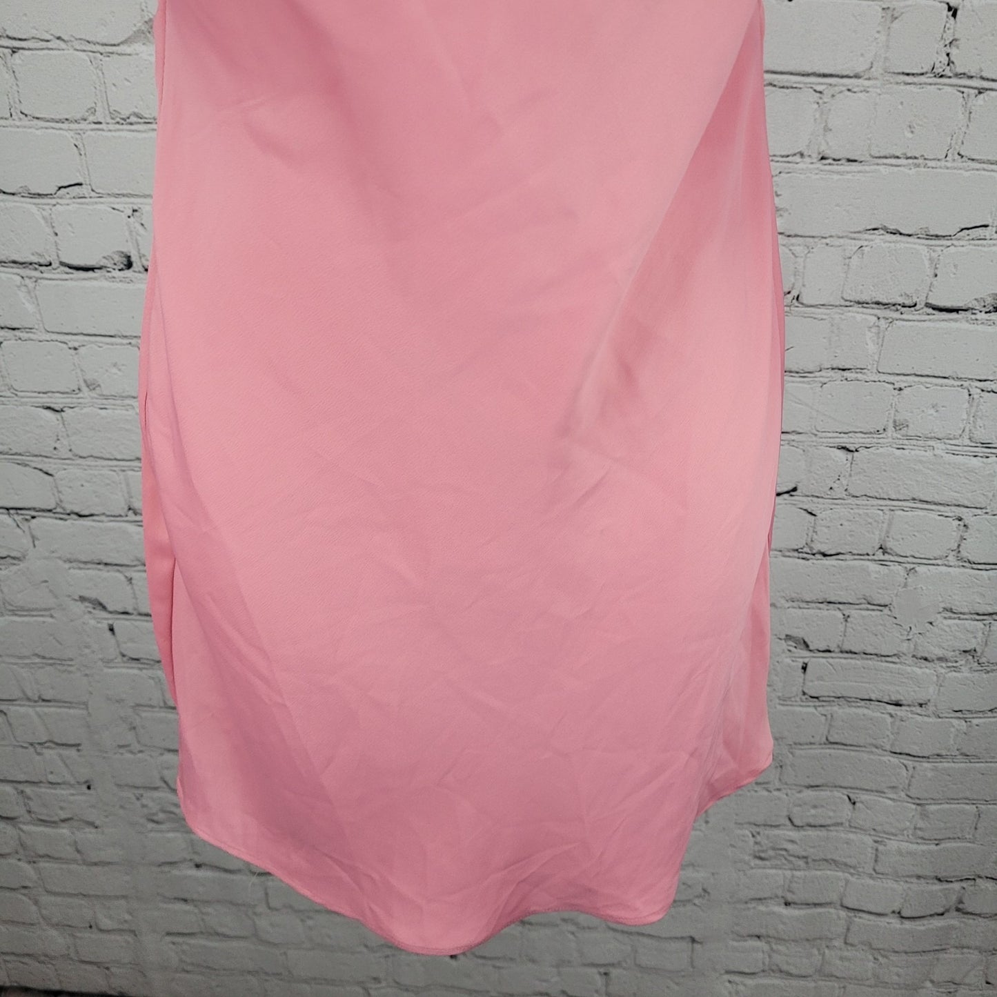 Urban Outfitters Pink Cowl Neck Spagetti Strap Unlined Mini Slip Dress Size XS