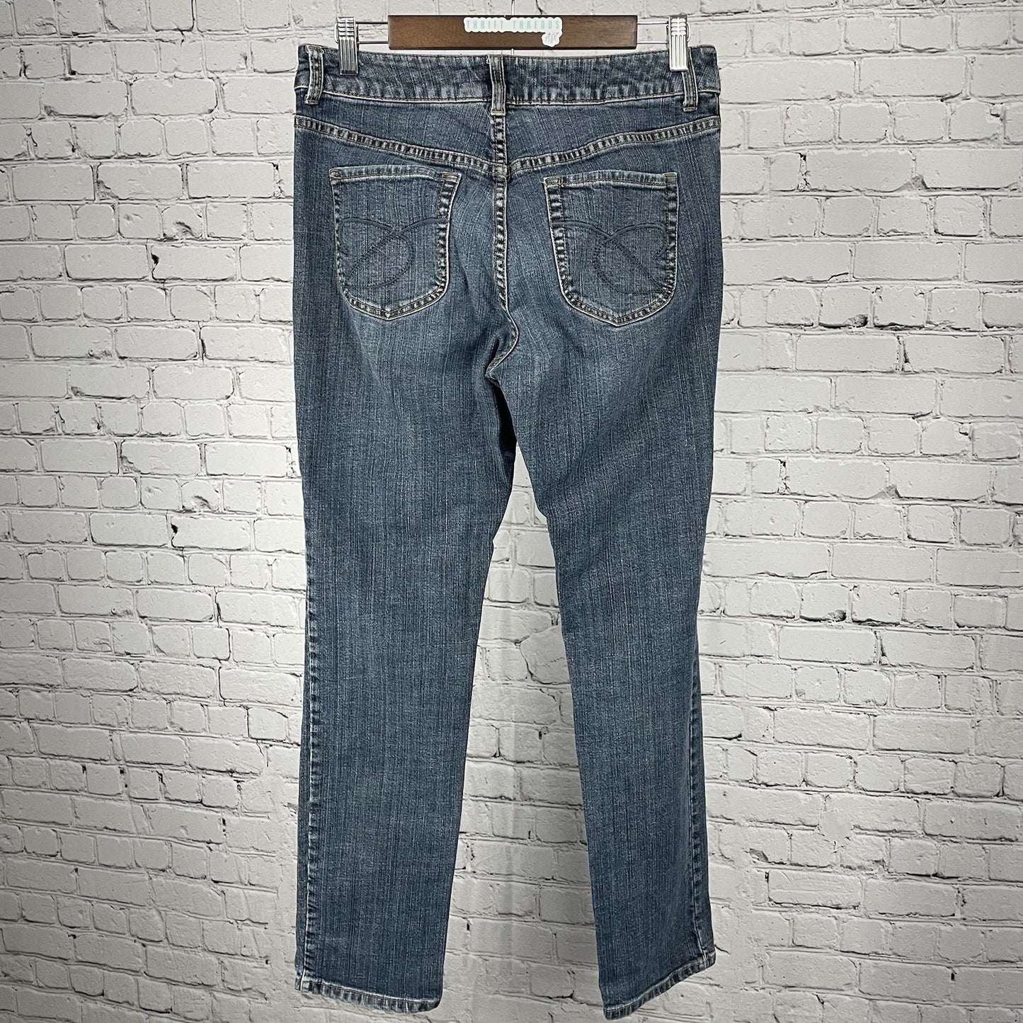 Chico’s Platinum Blue Denim Mid Rise Medium Wash Jeans Size 0.5 US 6 (30x30)