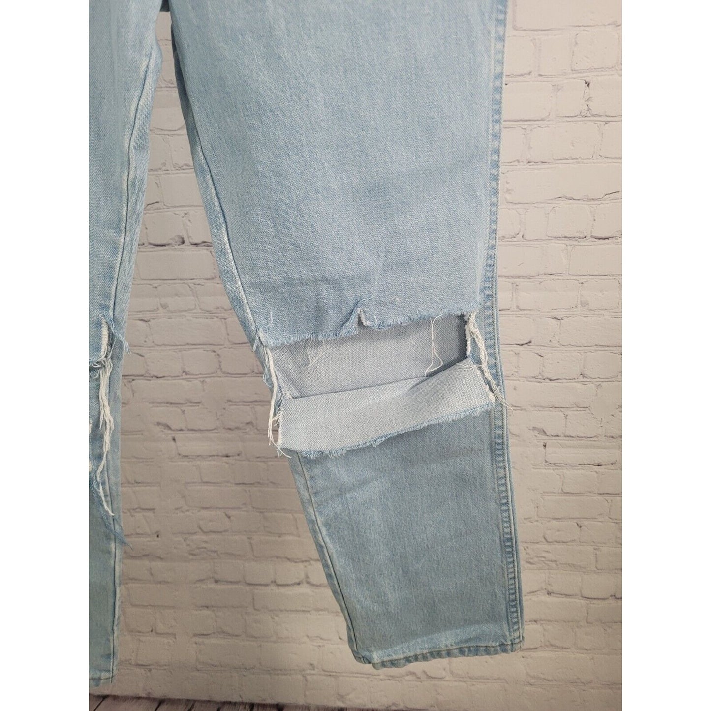 Wrangler Light Wash Ripped Straight Leg Nicaragua Baggy Jeans 936 GBH (36x30)