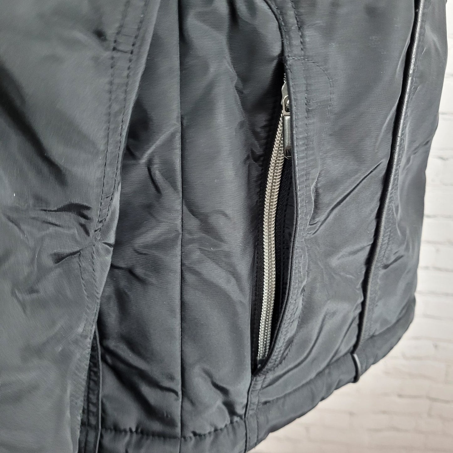 Metropolis Black Ice Faux Fur Hooded Insulated Zipped Pockets Jacket Size 8