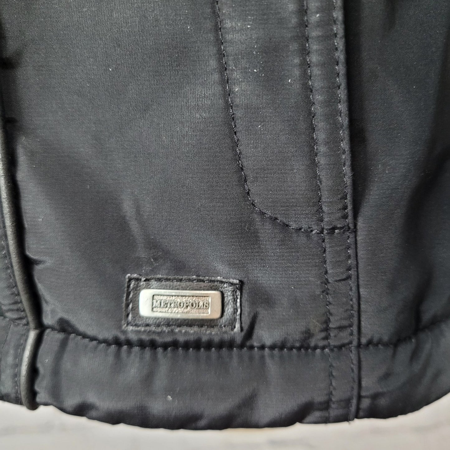Metropolis Black Ice Faux Fur Hooded Insulated Zipped Pockets Jacket Size 8