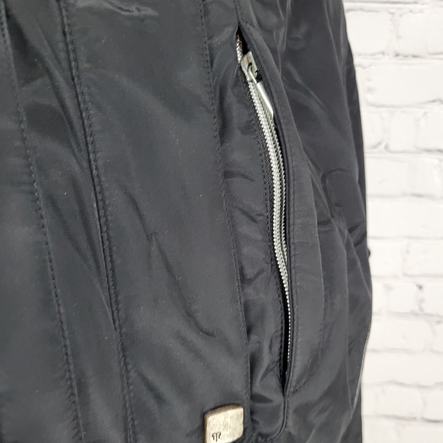 Metropolis Black Ice Faux Fur Hooded Insulated Zipped Pockets Jacket Size 8