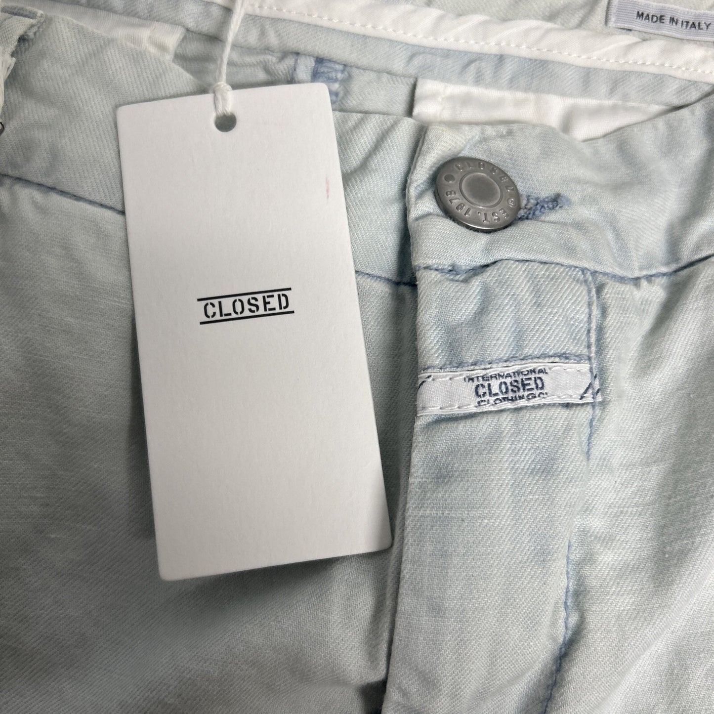 NWD CLOSED Jack Cotton Linen Blend Dirty Wash Mid Rise Men’s Jeans (31 x 27)
