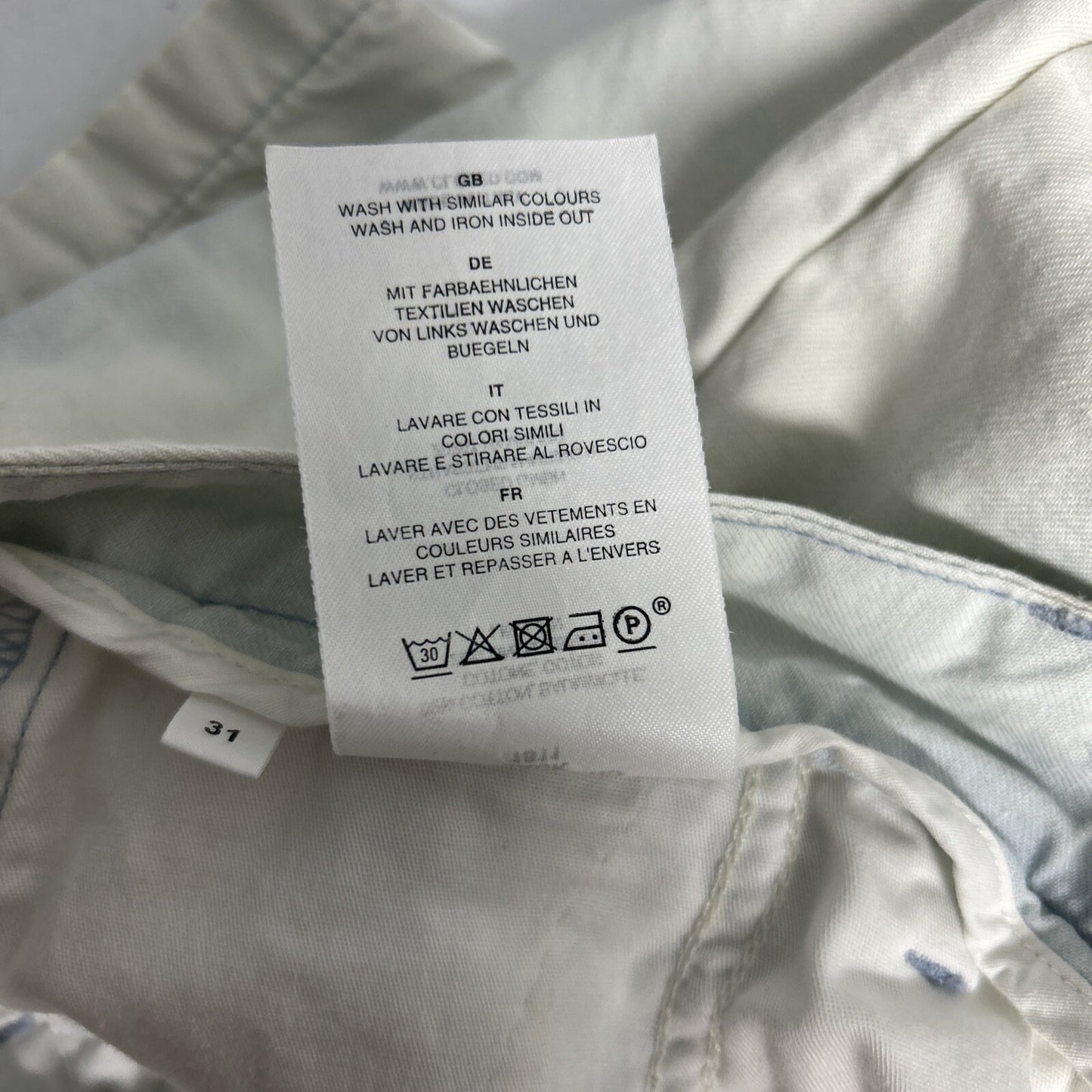 NWD CLOSED Jack Cotton Linen Blend Dirty Wash Mid Rise Men’s Jeans (31 x 27)