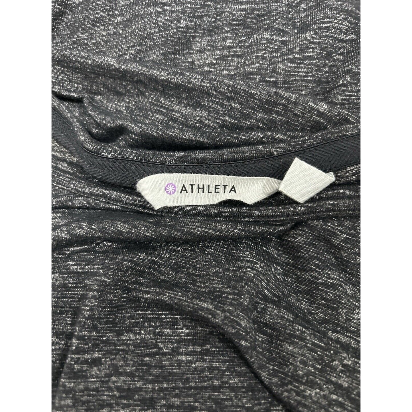 Athleta Dark Gray Long Sleeve Ruched Bodycon Stretch Midi Dress Size Small S