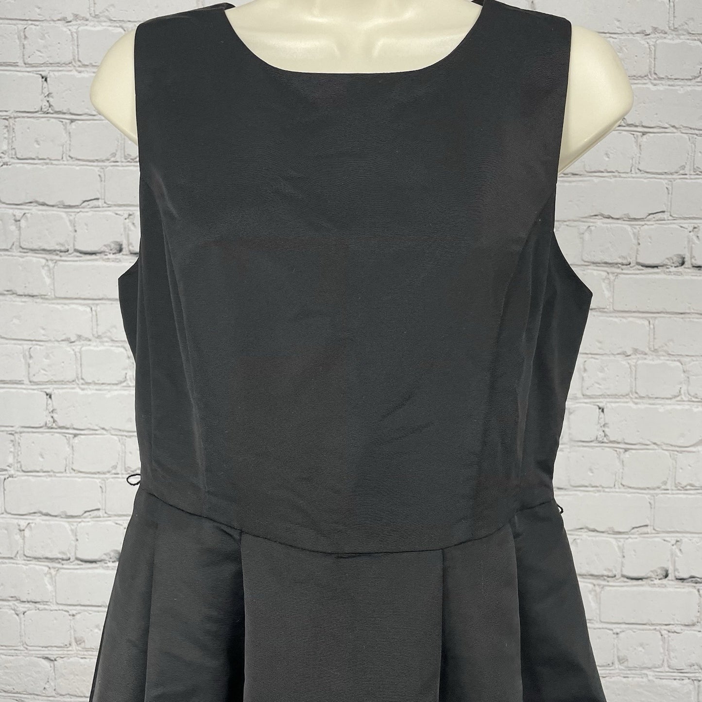 Jason Wu Black A Line Layered Lined Zipped Pleated Pockets Dress Size Small S
