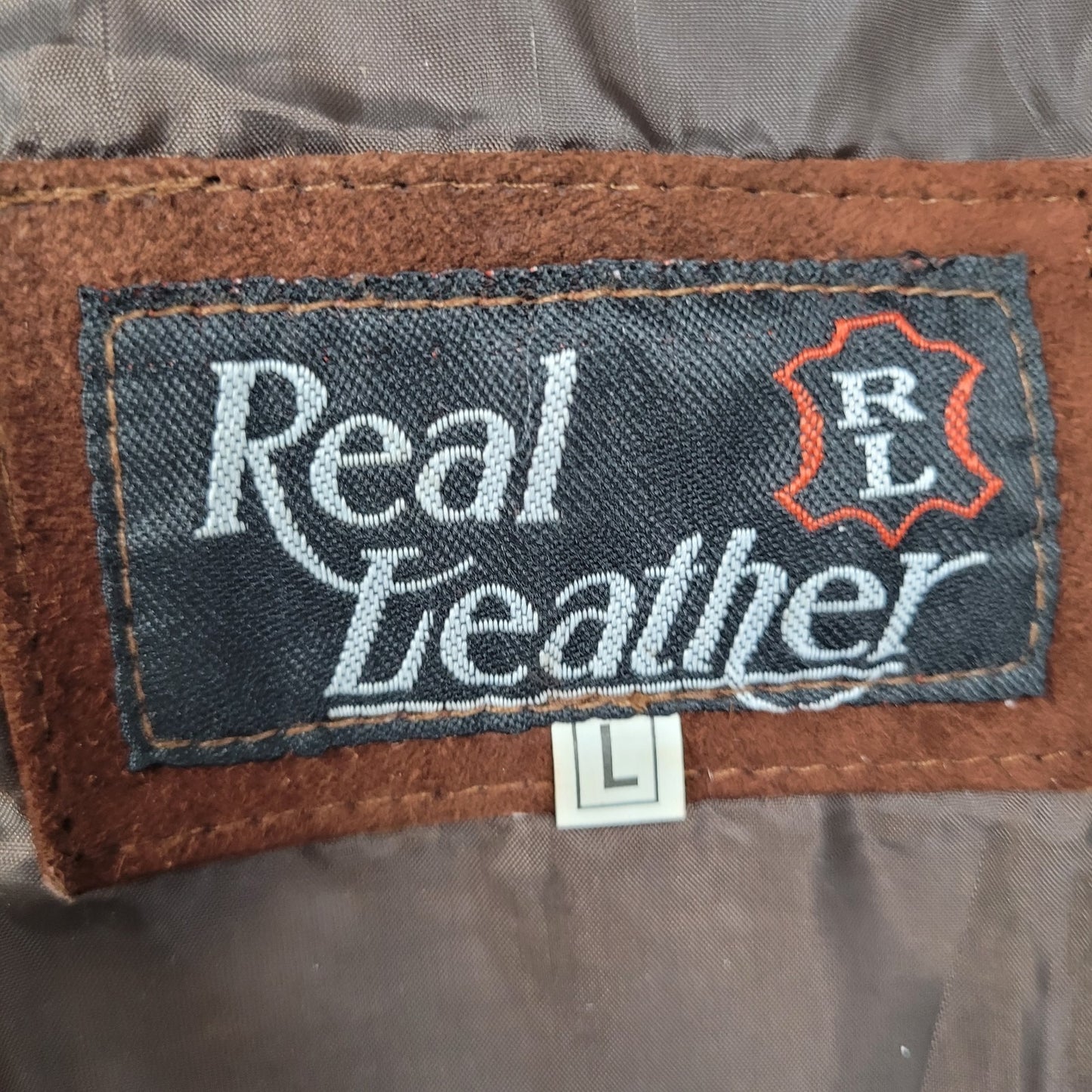 Real Leather A7 Brown Genuine Soft Suede Open Ranger Trench Coat Duster Large L