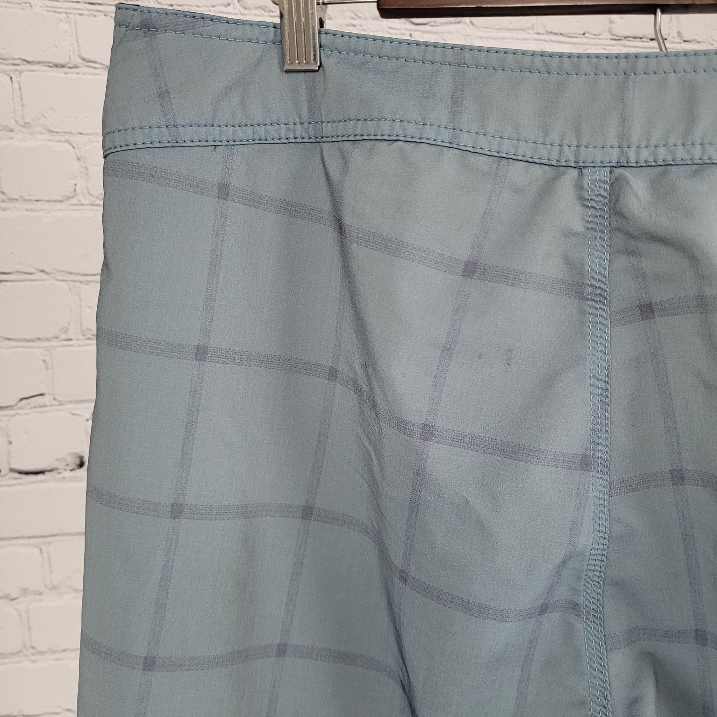 Volcom Blue Lightweight Stretch Back Pocket Board Shorts Swim Trunks Size 34x9