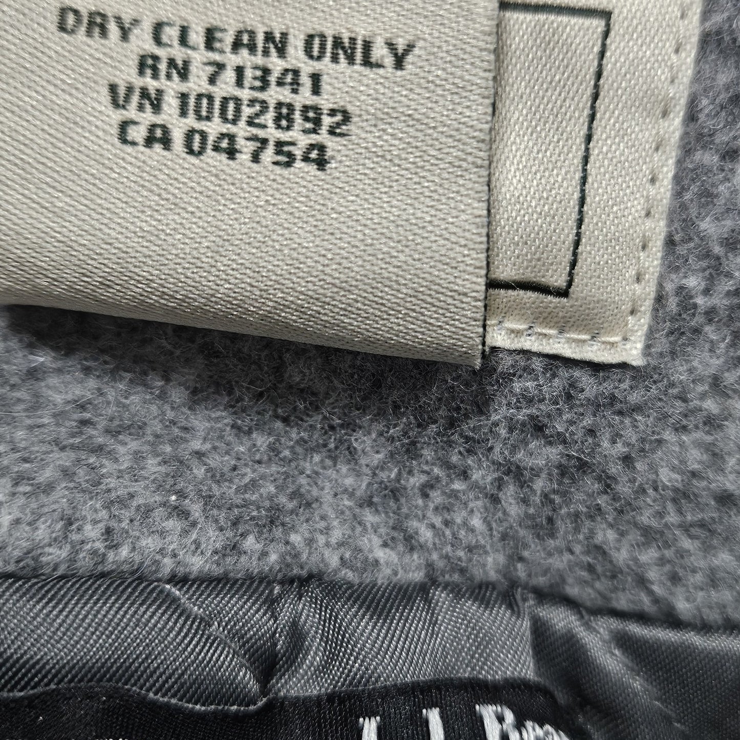 LL Bean Grey 100% Wool Bellandi Italian Fabric Insulated Hooded Toggle Coat 4R