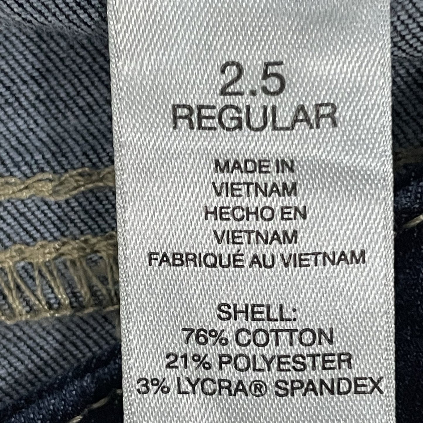 Chico’s Blue Dark Wash Denim Straight Leg Jeans Stretch Size 14 (36x30.5)