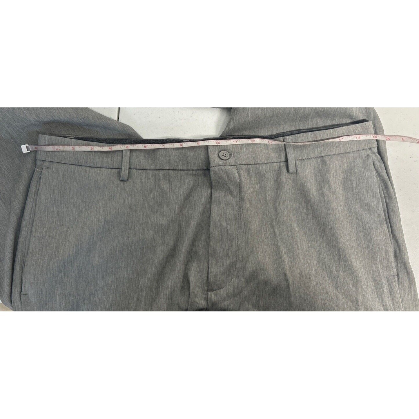 Tahari Gray Polyester Blend Mid Rise Men’s Slacks Dress Pant (38 x 30)