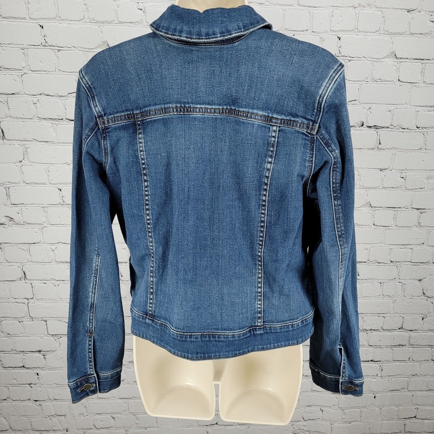 NWT KUT From The Kloth Julia Jacket Blue Denim Jean Cotton Stretch Size Large L