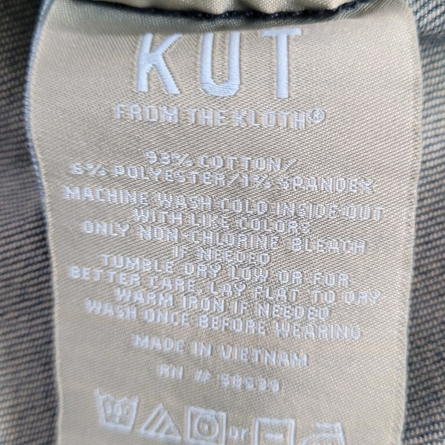 NWT KUT From The Kloth Julia Jacket Blue Denim Jean Cotton Stretch Size Large L