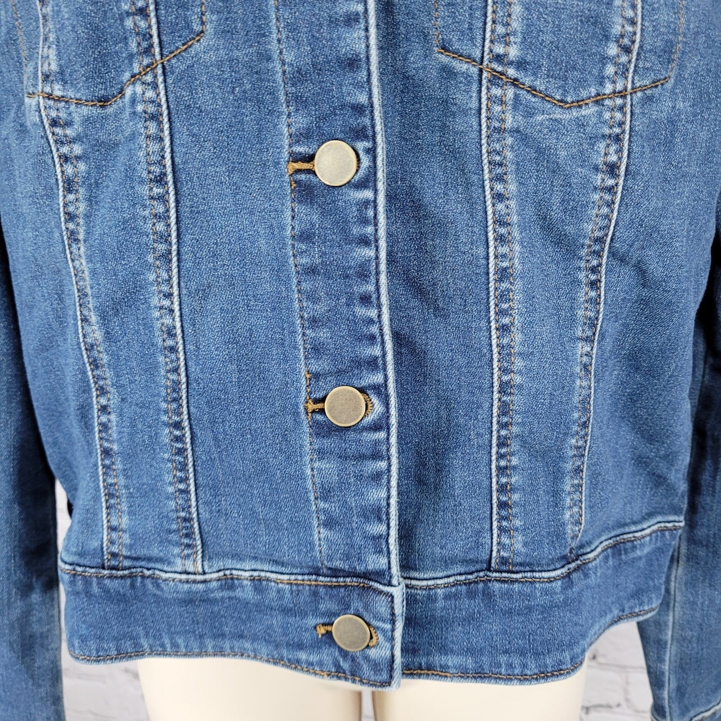 NWT KUT From The Kloth Julia Jacket Blue Denim Jean Cotton Stretch Size Large L