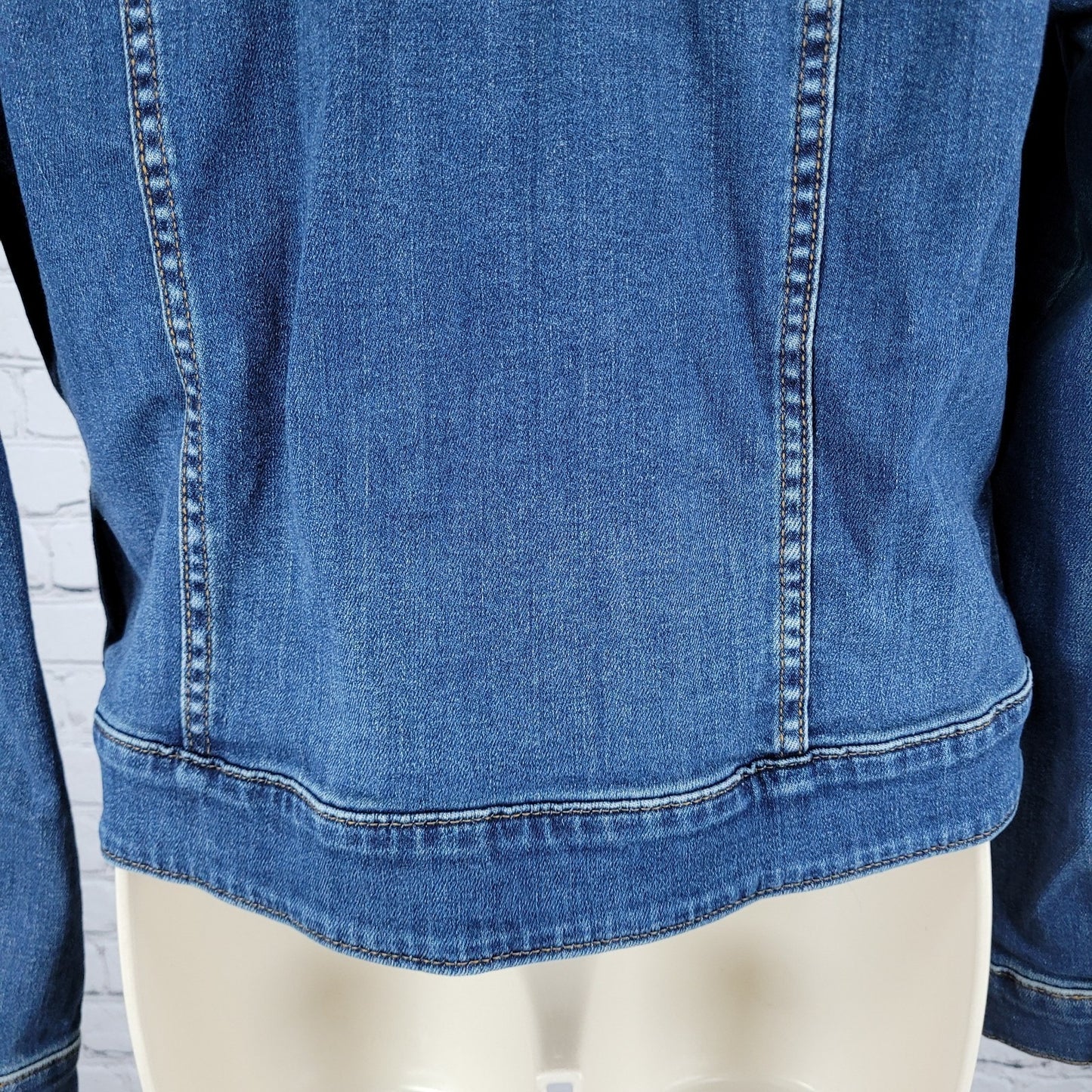 NWT KUT From The Kloth Julia Jacket Blue Denim Jean Cotton Stretch Size Large L