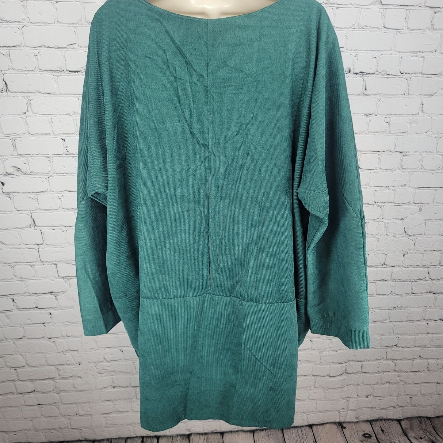 NWT Cellabie Corduroy Long Sleeve Pockets Pleated Unlined Dress Size 5XL