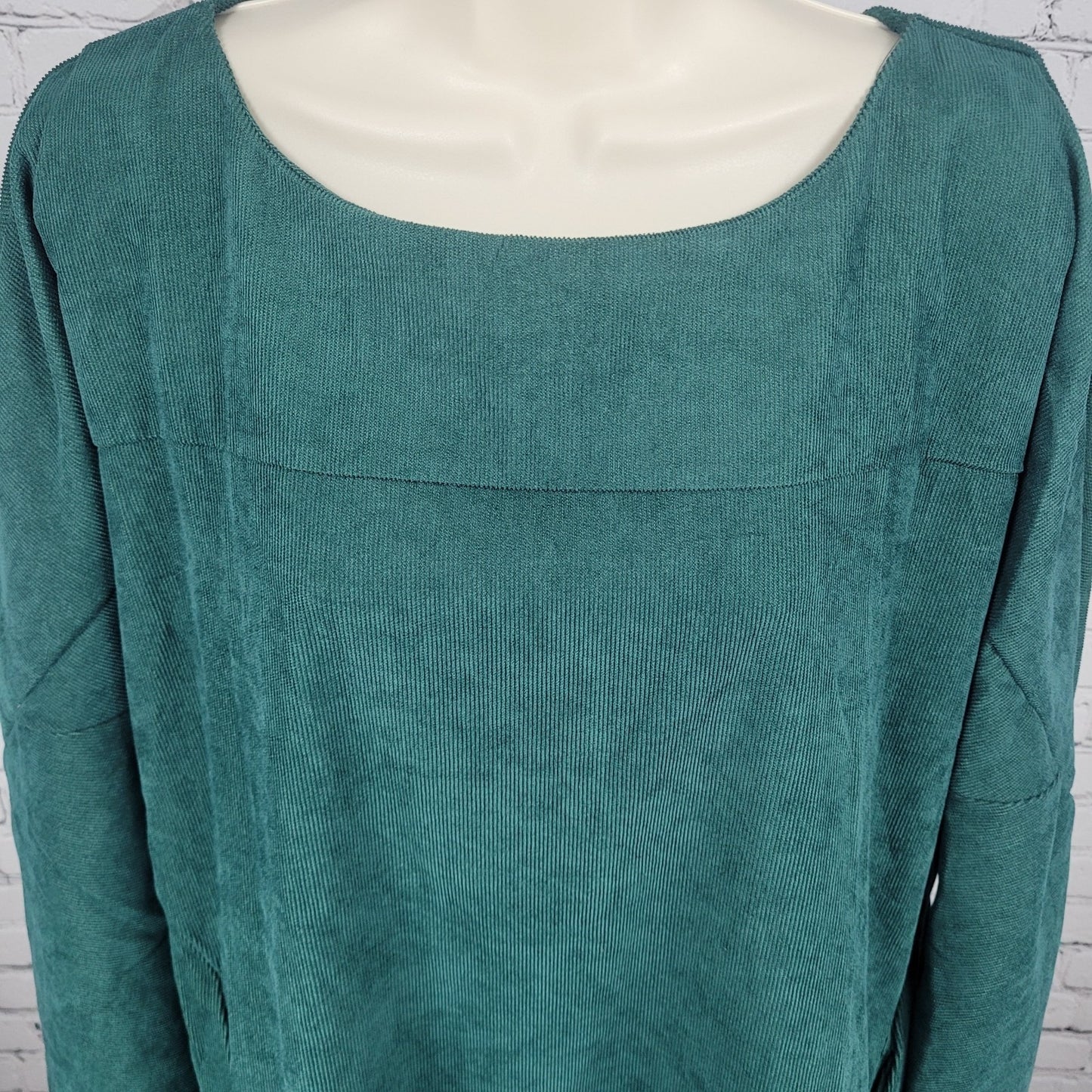 NWT Cellabie Corduroy Long Sleeve Pockets Pleated Unlined Dress Size 5XL