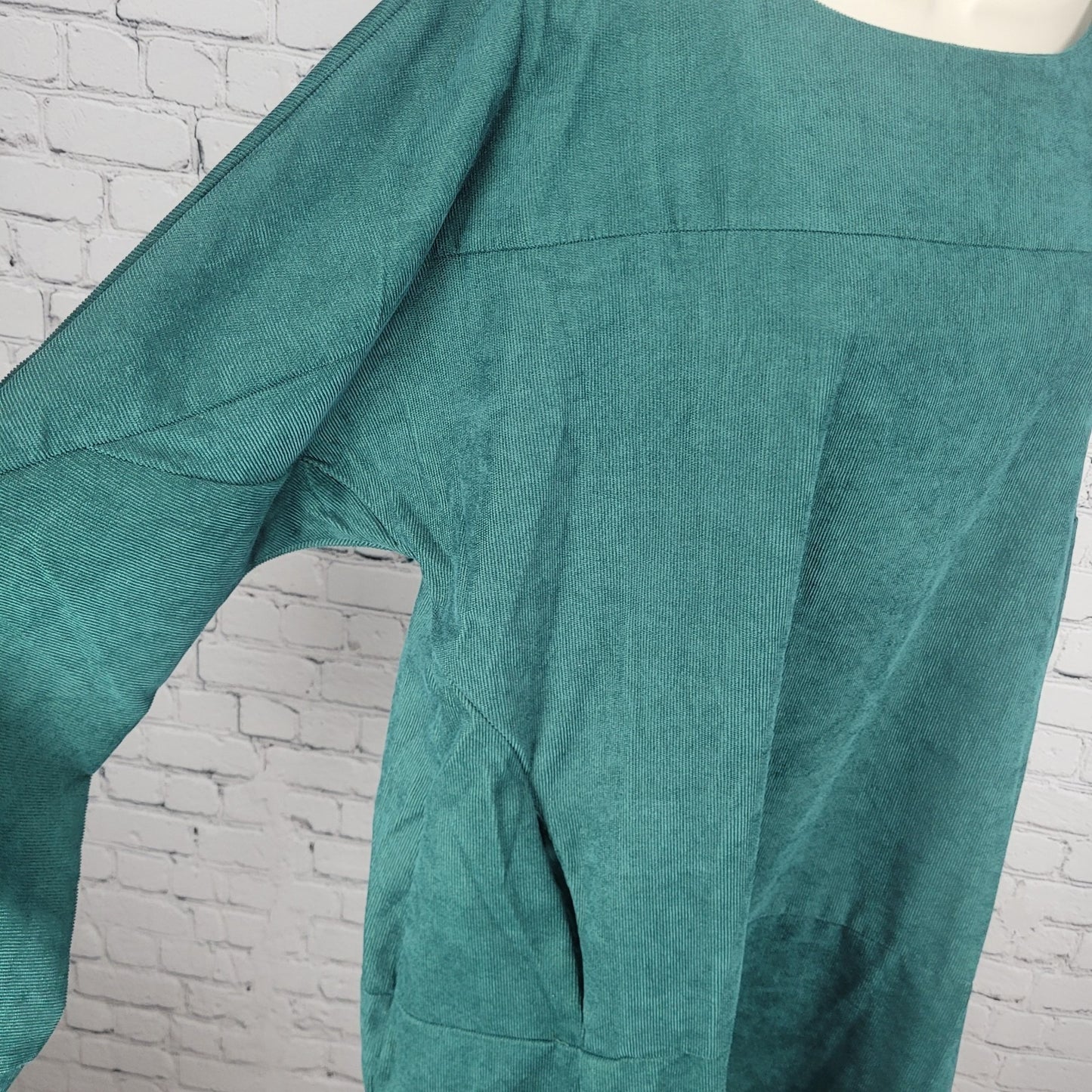 NWT Cellabie Corduroy Long Sleeve Pockets Pleated Unlined Dress Size 5XL