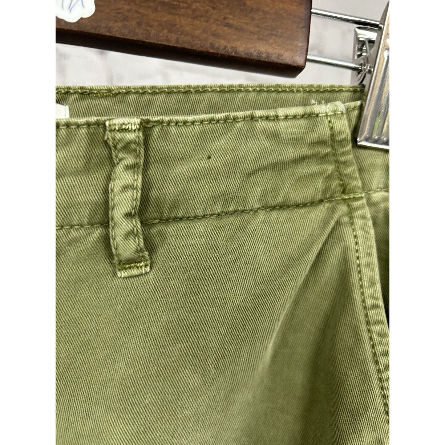 Zara Army Green Cargo Jogger Mid Rise Pants Pockets Women’s Size 8