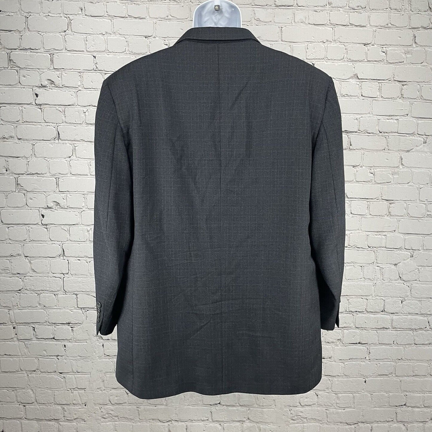 Jos A Bank Blue Black Wool 2 Button Ventless Blazer Sport Coat USA Made Size 43R