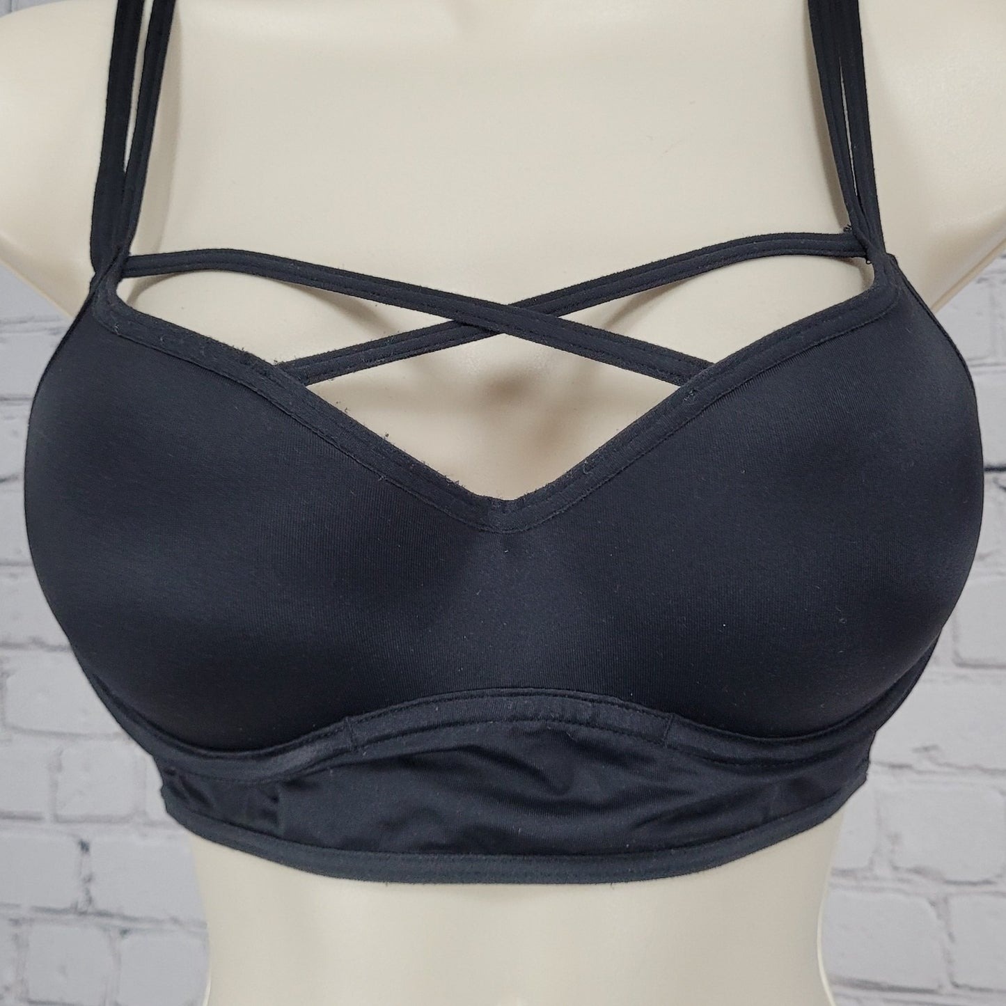 PINK Victoria's Secret Black Underwire Push Up Pullover Bralette Bra Size Small