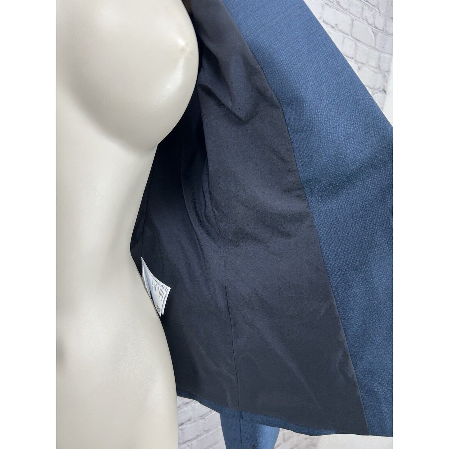 Boss Hugo Boss Dark Blue Virgin Wool Single Clasp Collared Blazer Women’s Size 4