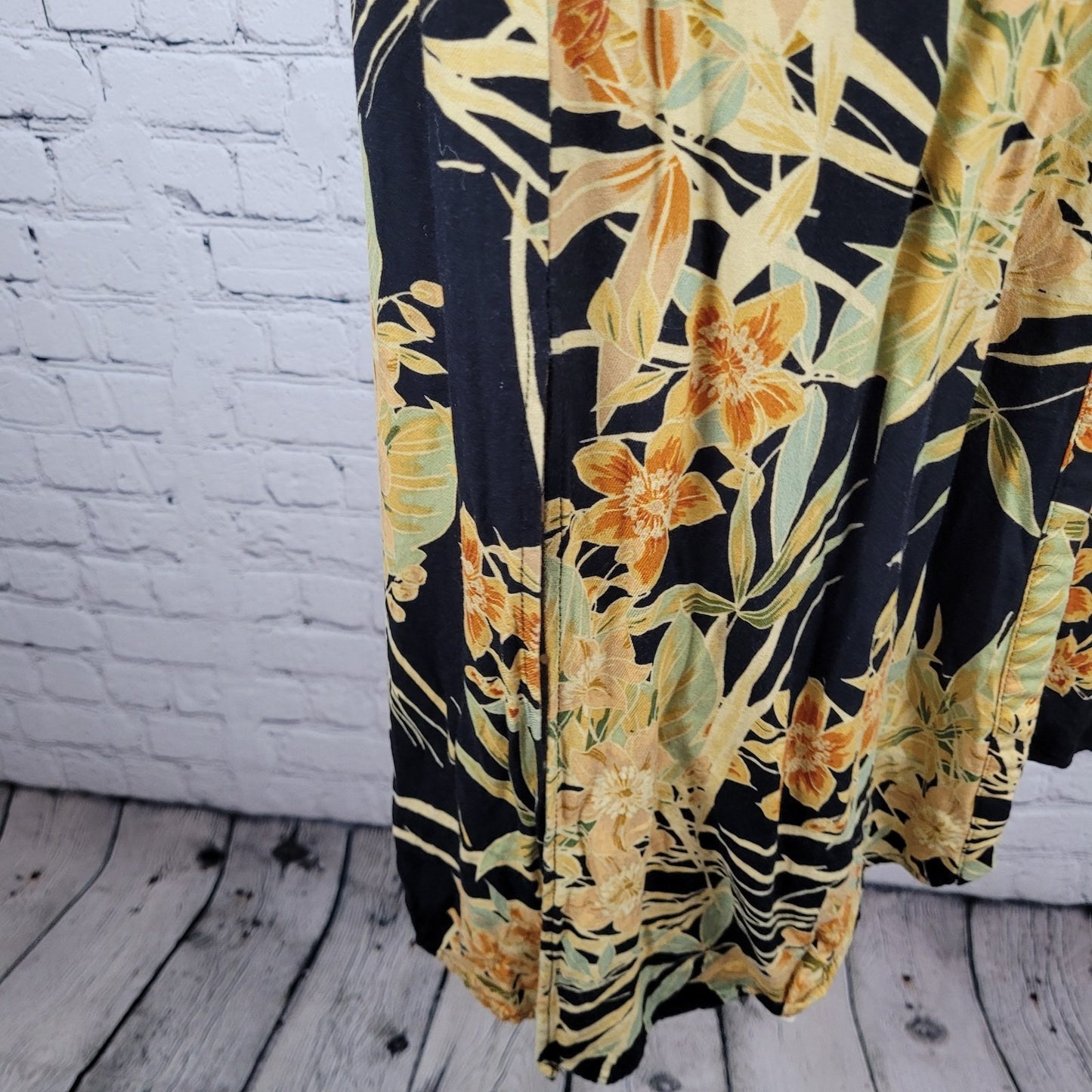 Zara Basic Collection Multicolor Floral 3/4 Sleeve Button Collar Shirt Dress XS