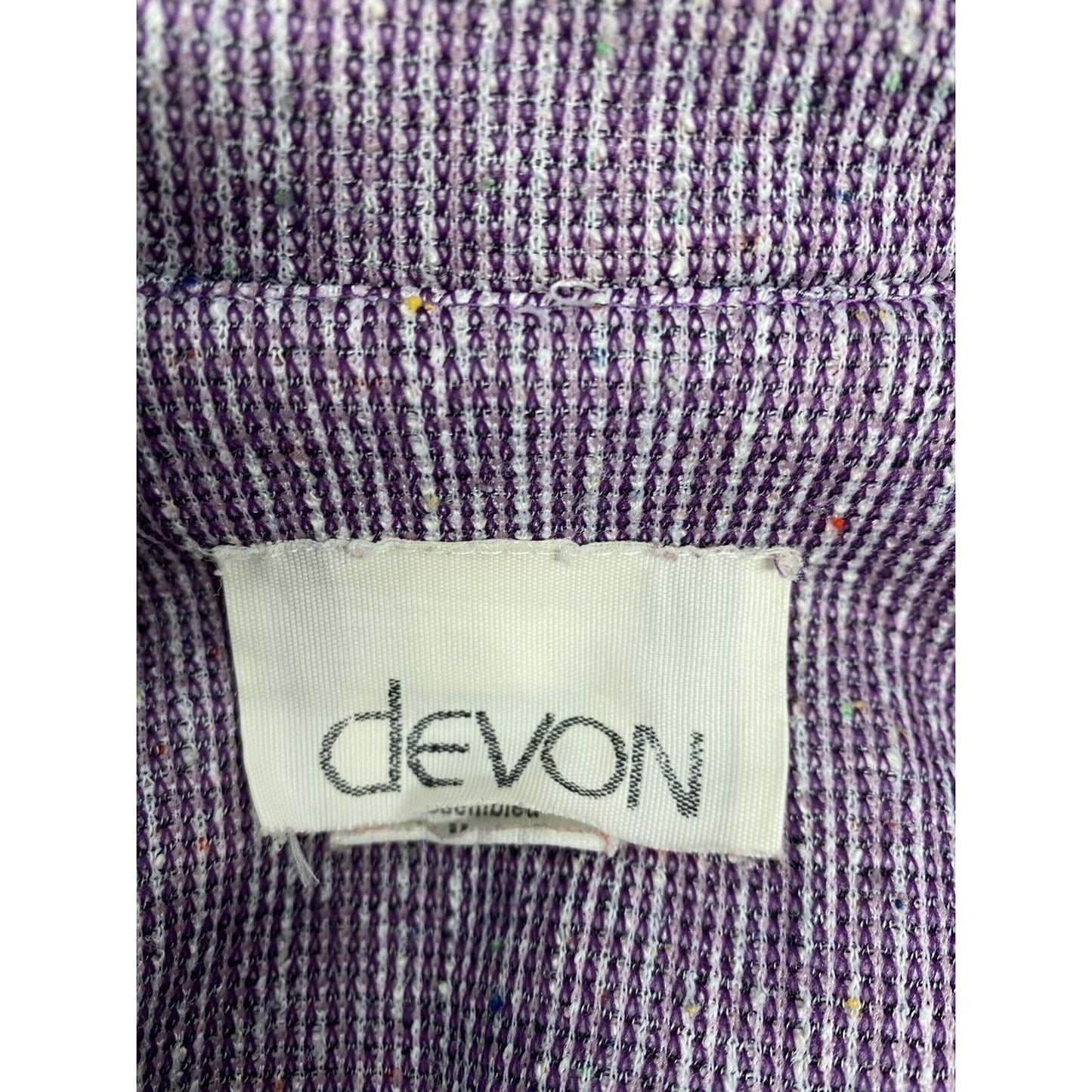 Devon Purple Two Pocket Single Button Shoulder Pads Jacket Blazer Size 16