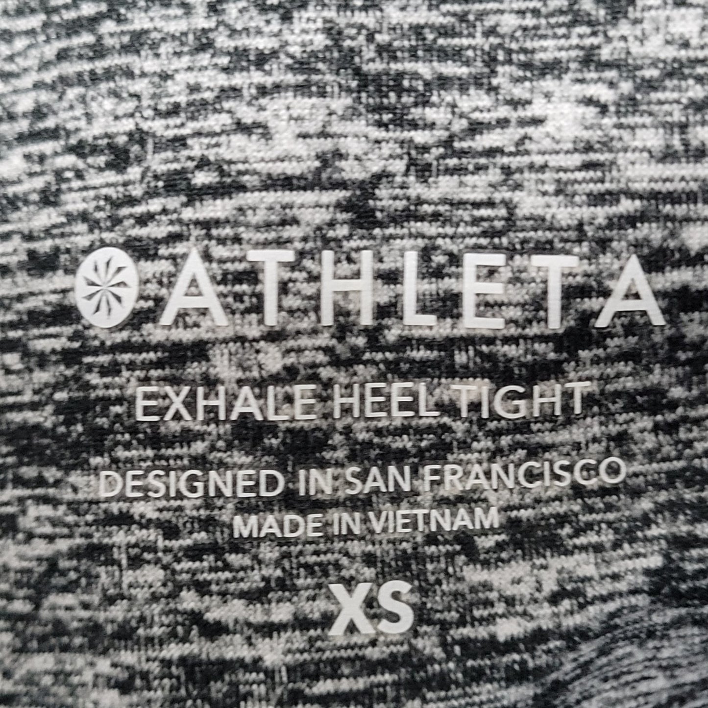 Athleta Grey Exhale Heel Tight Athleisure Yoga Pants Leggings Size XS (24x32)