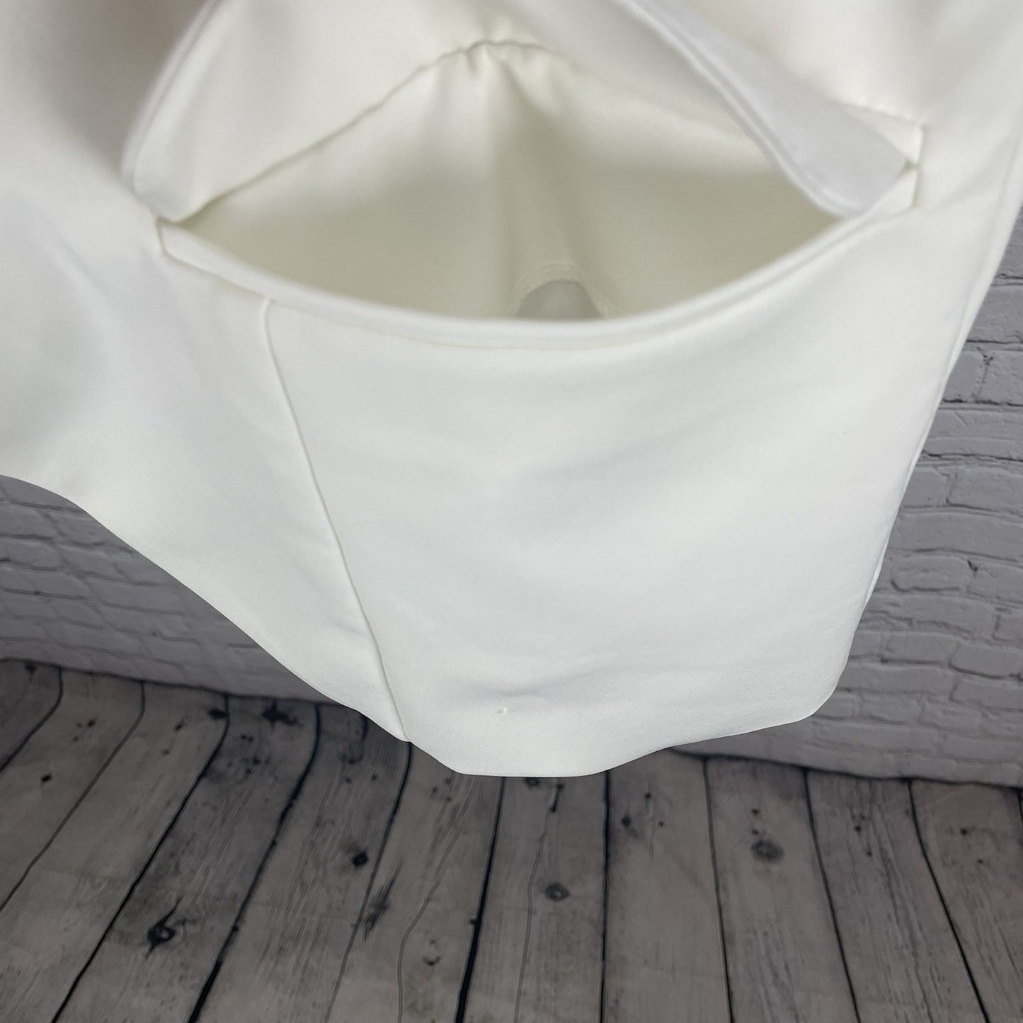 Nicole By Nicole Miller Ivory White Lined Vest Jacket Pockets Size Large L